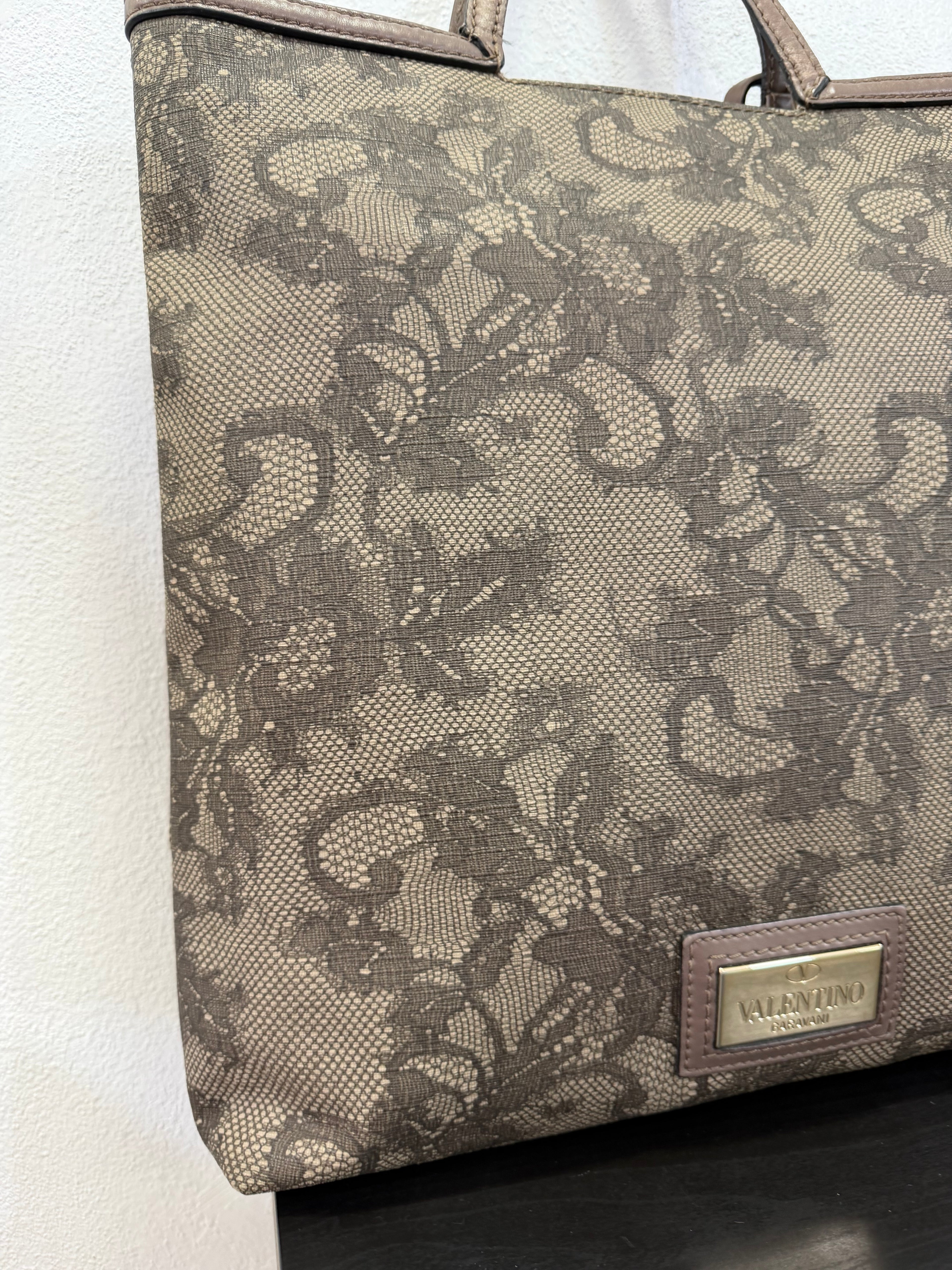 Valentino Garavani Shopping Canvas stampa pizzo