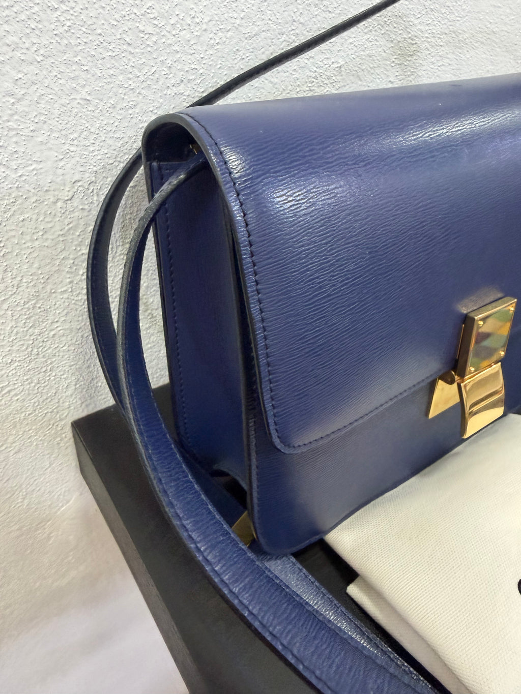 Celine Calf Box Blu