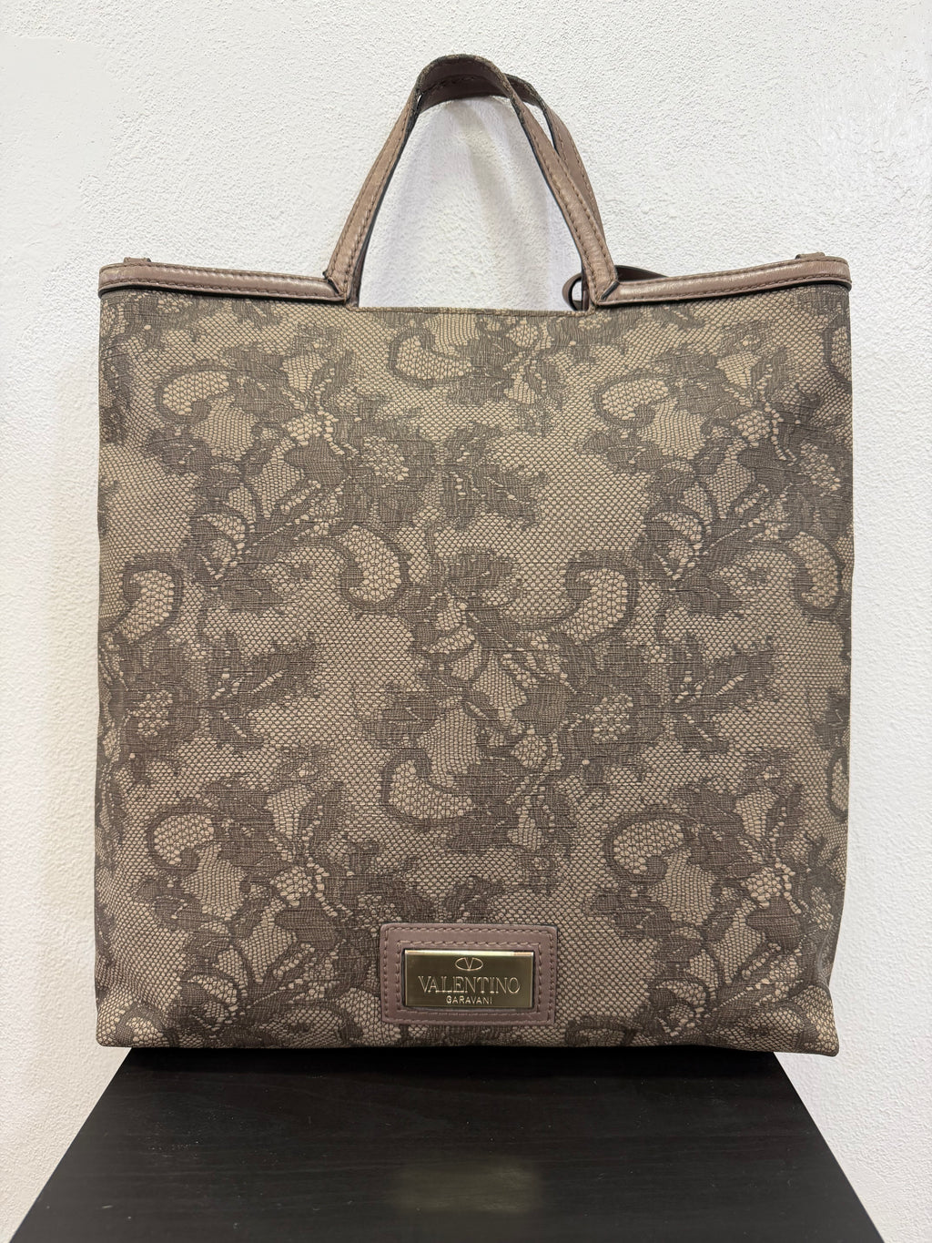 Valentino Garavani Shopping Canvas stampa pizzo