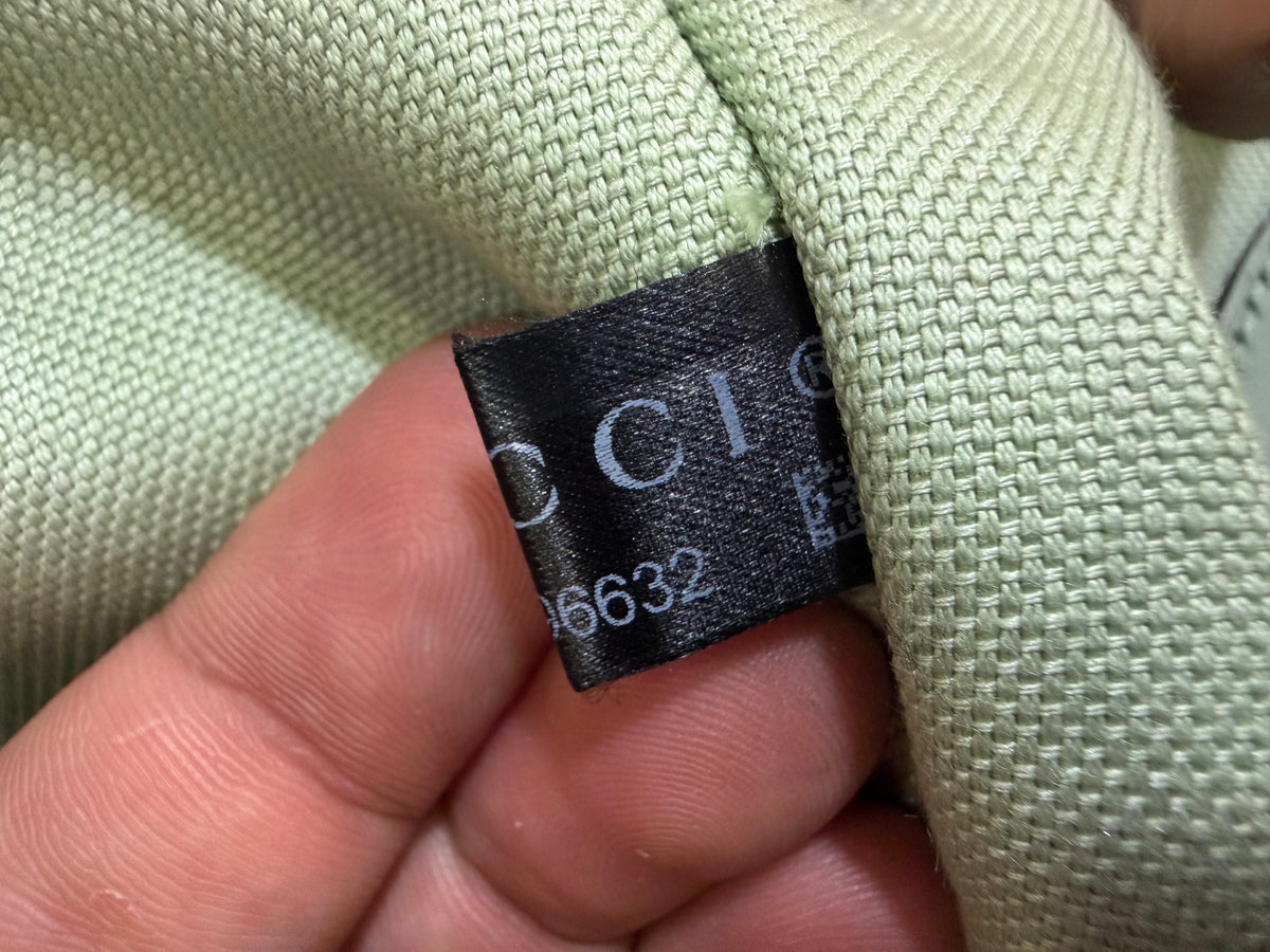 Gucci Ophidia GG Tote bag Large in denim Menta