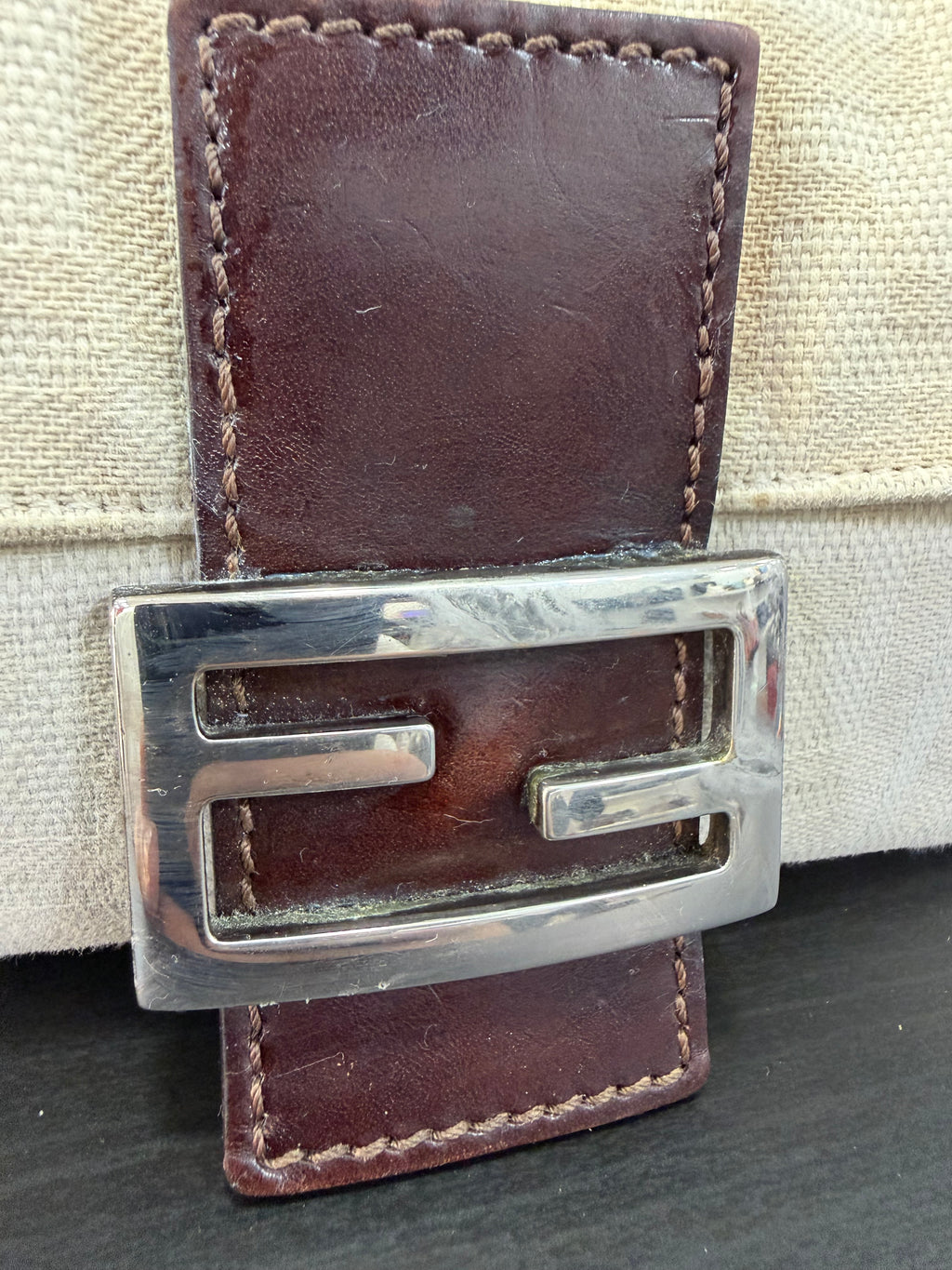 Fendi Baguette Zucca canvas beige