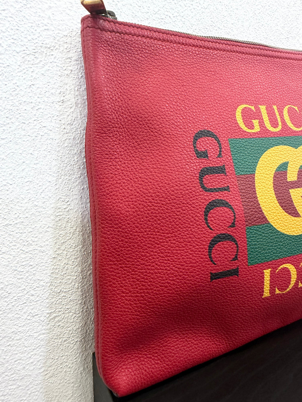 Gucci Pouch Logo Print Rosso