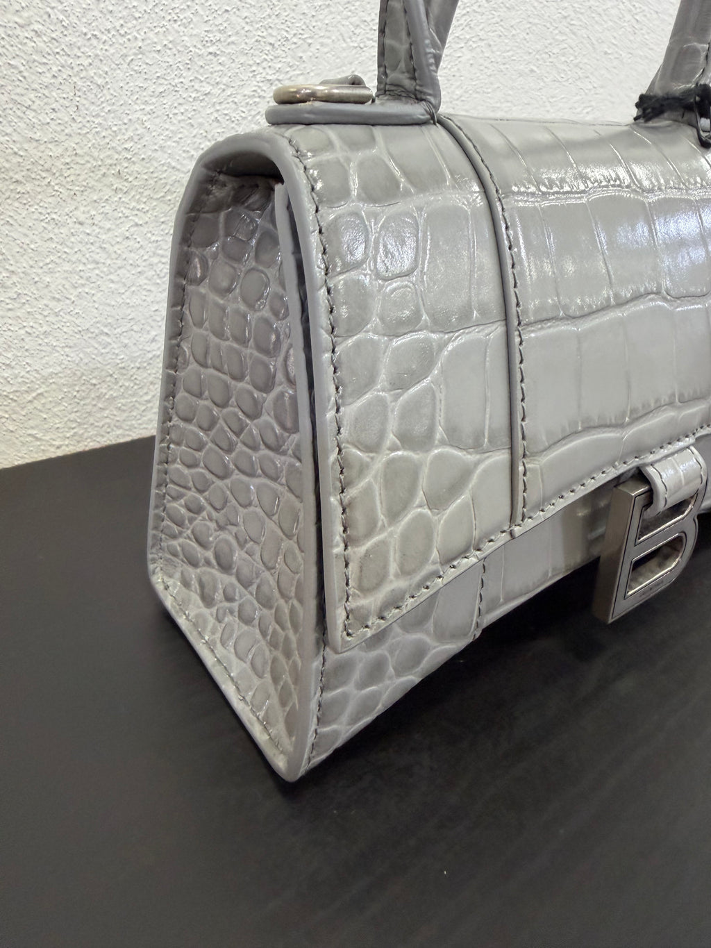 Balenciaga Hourglass XS Cocco grigio