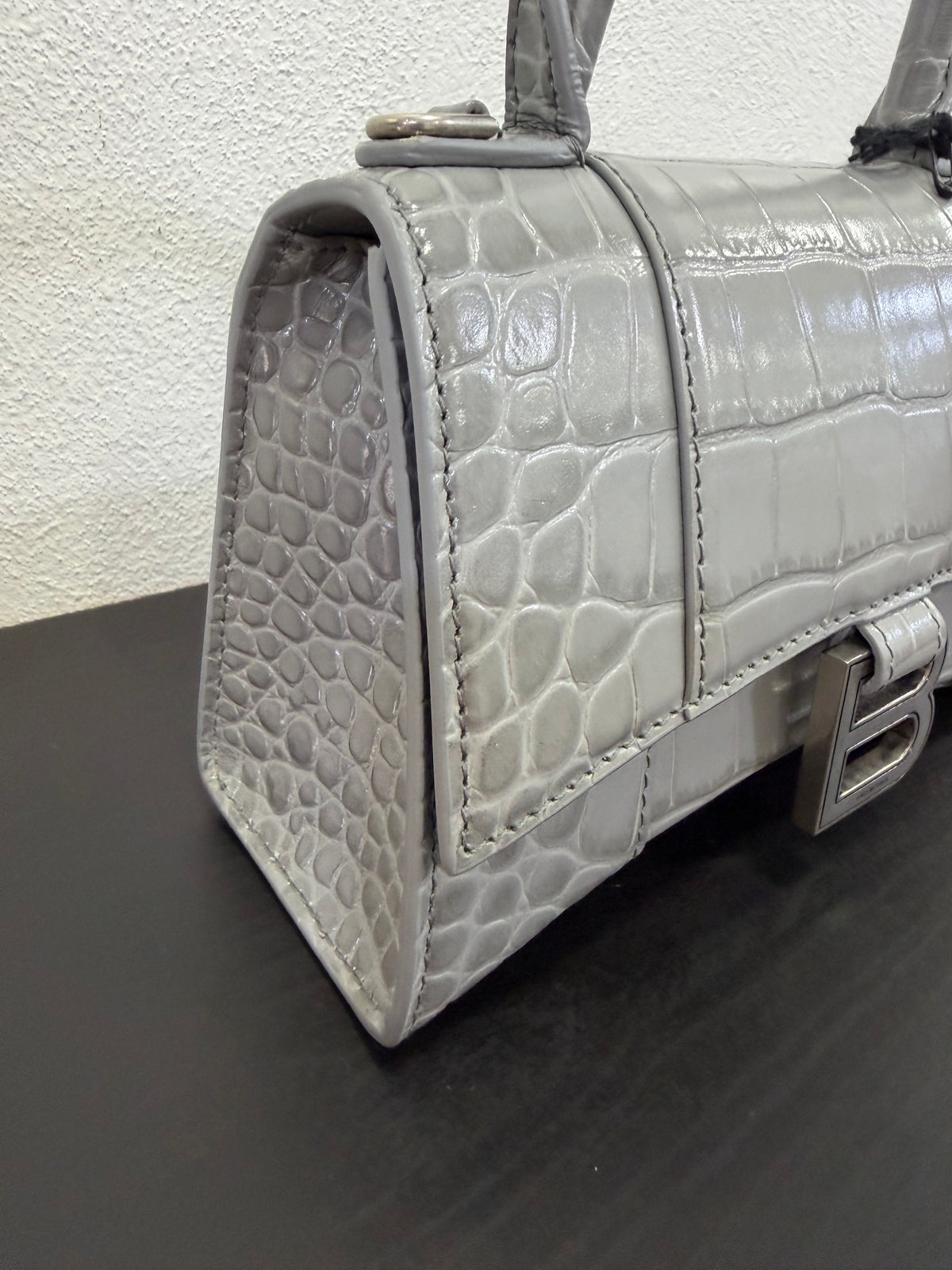 Balenciaga Hourglass XS Cocco grigio