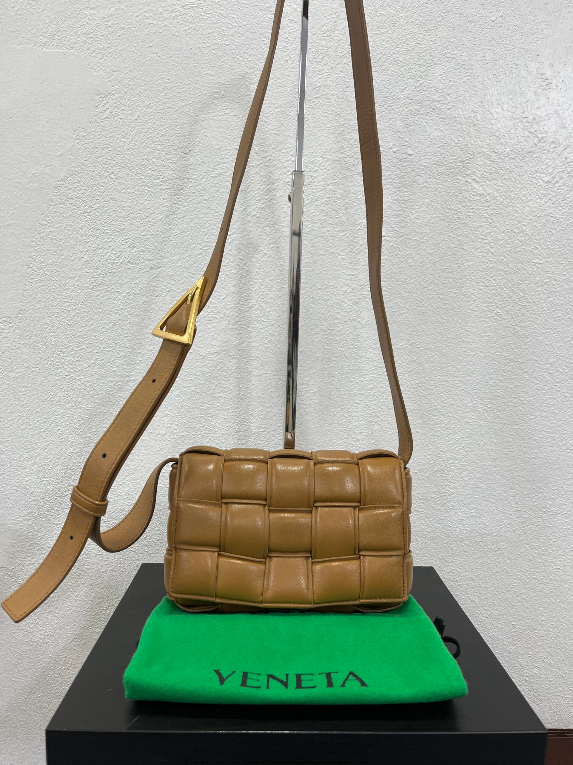 Bottega Veneta Mini Padded Cassette Caramello