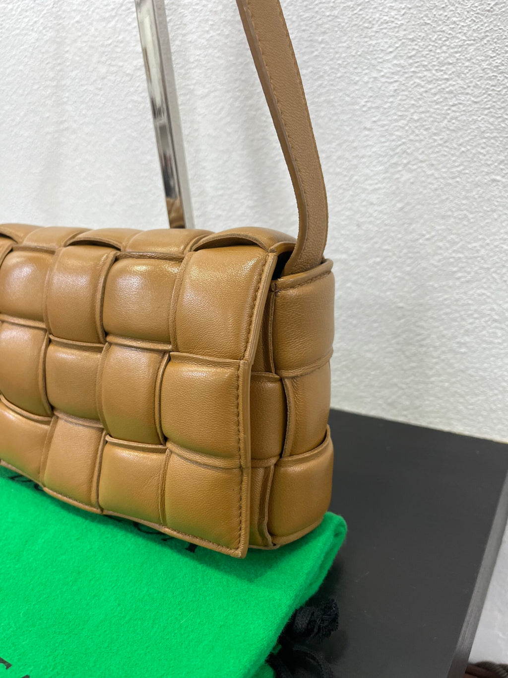 Bottega Veneta Mini Padded Cassette Caramello