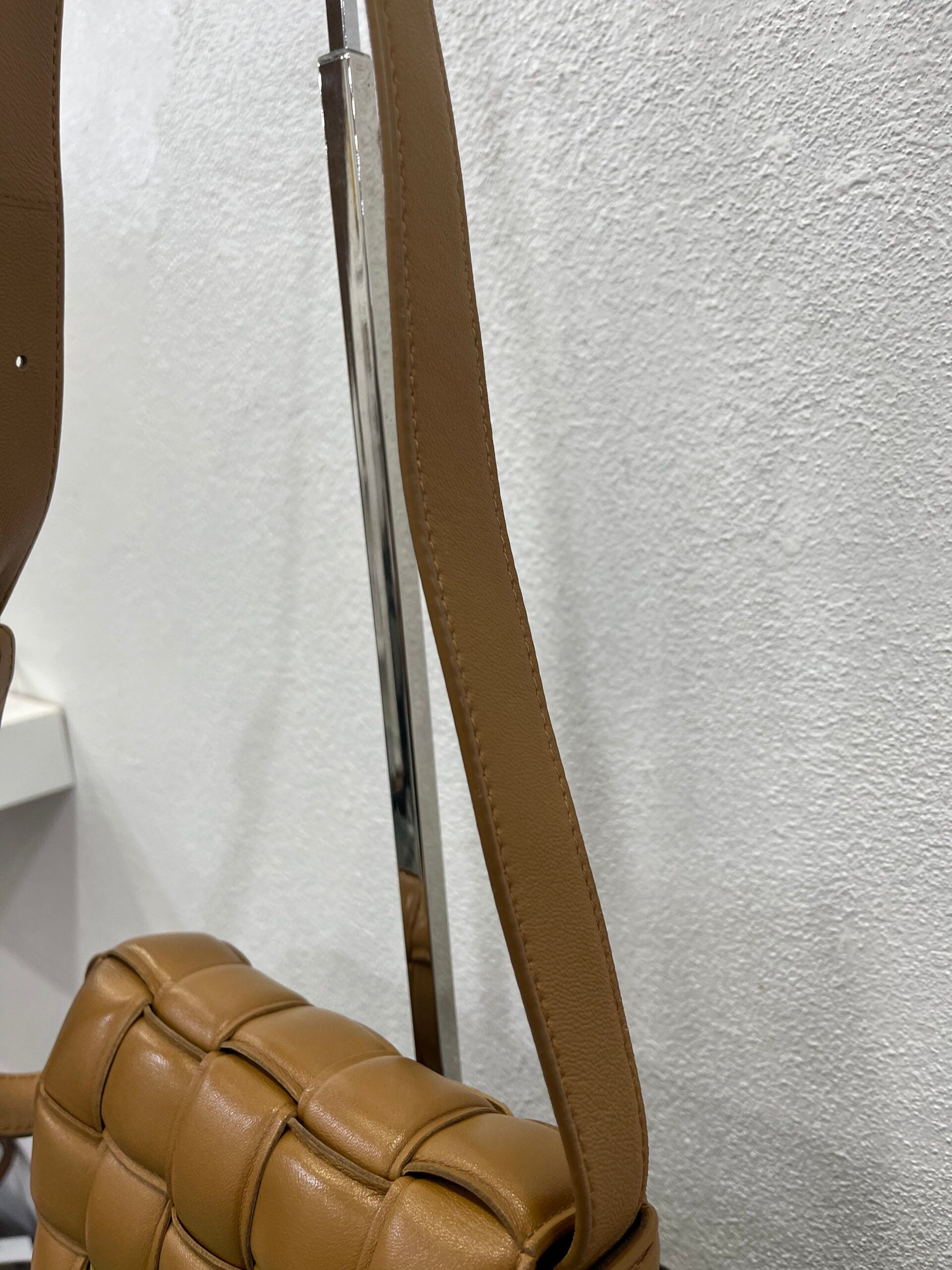 Bottega Veneta Mini Padded Cassette Caramello