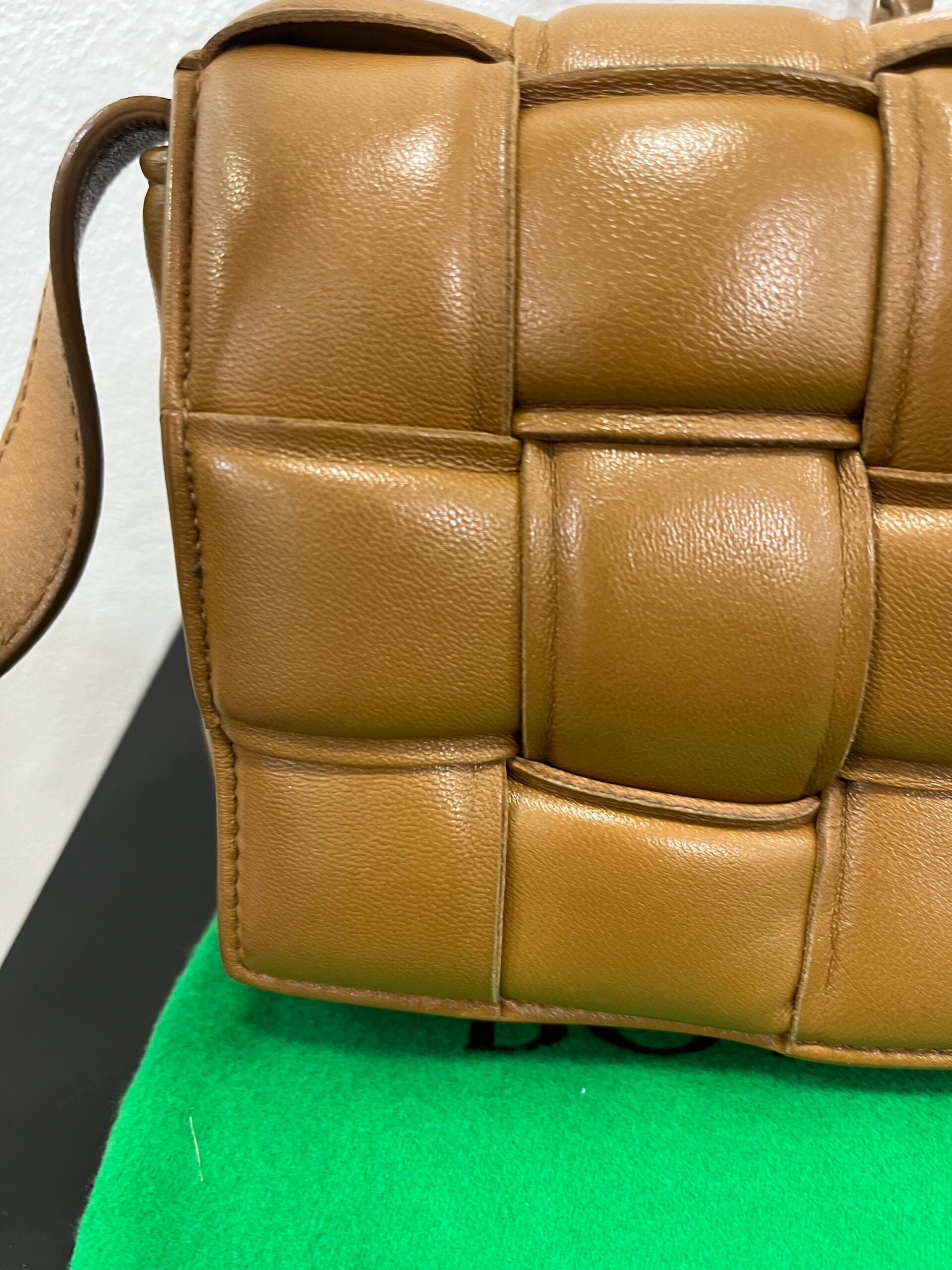 Bottega Veneta Mini Padded Cassette Caramello