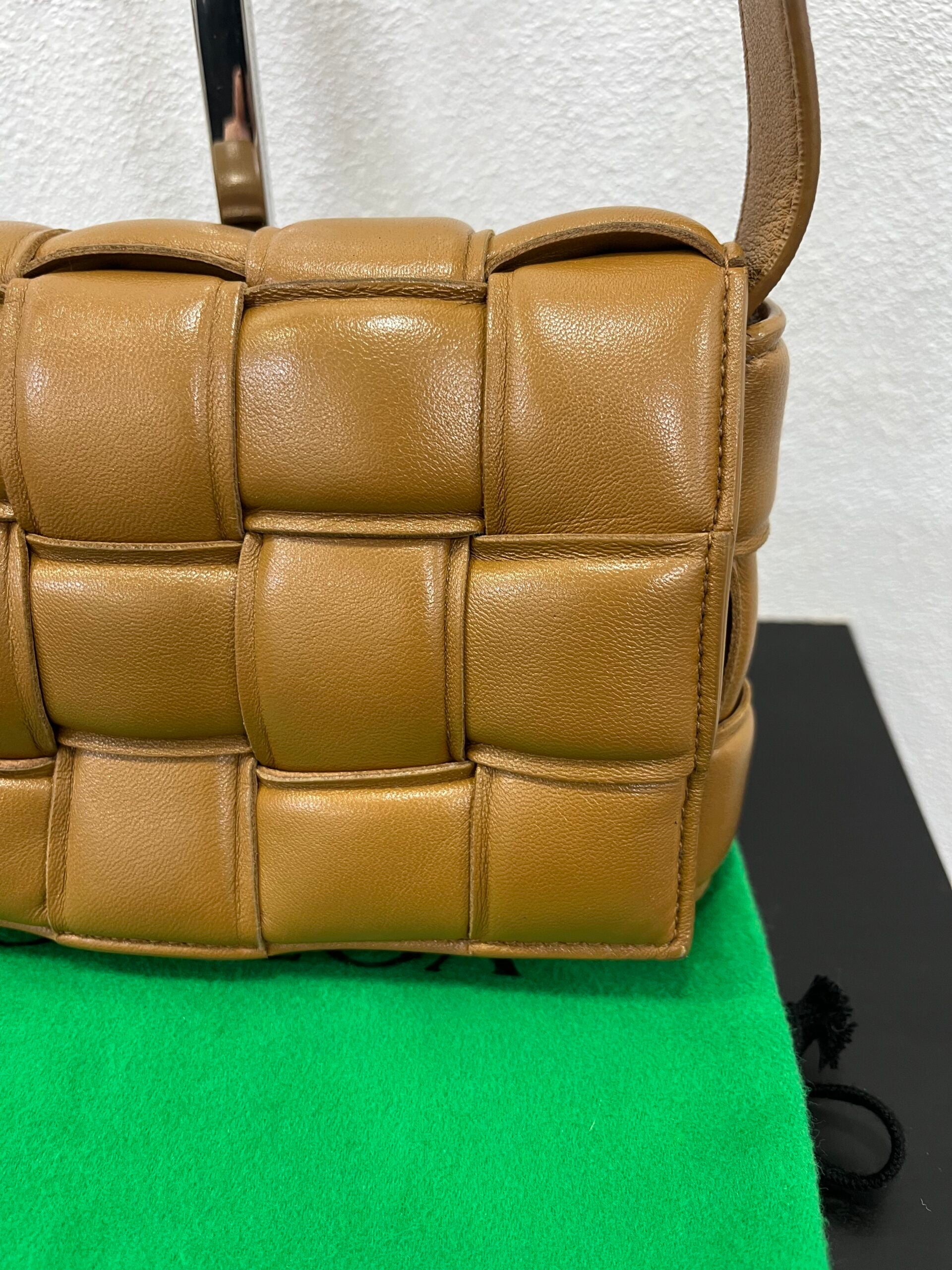 Bottega Veneta Mini Padded Cassette Caramello
