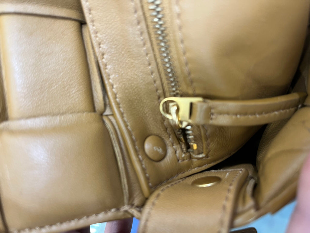 Bottega Veneta Mini Padded Cassette Caramello