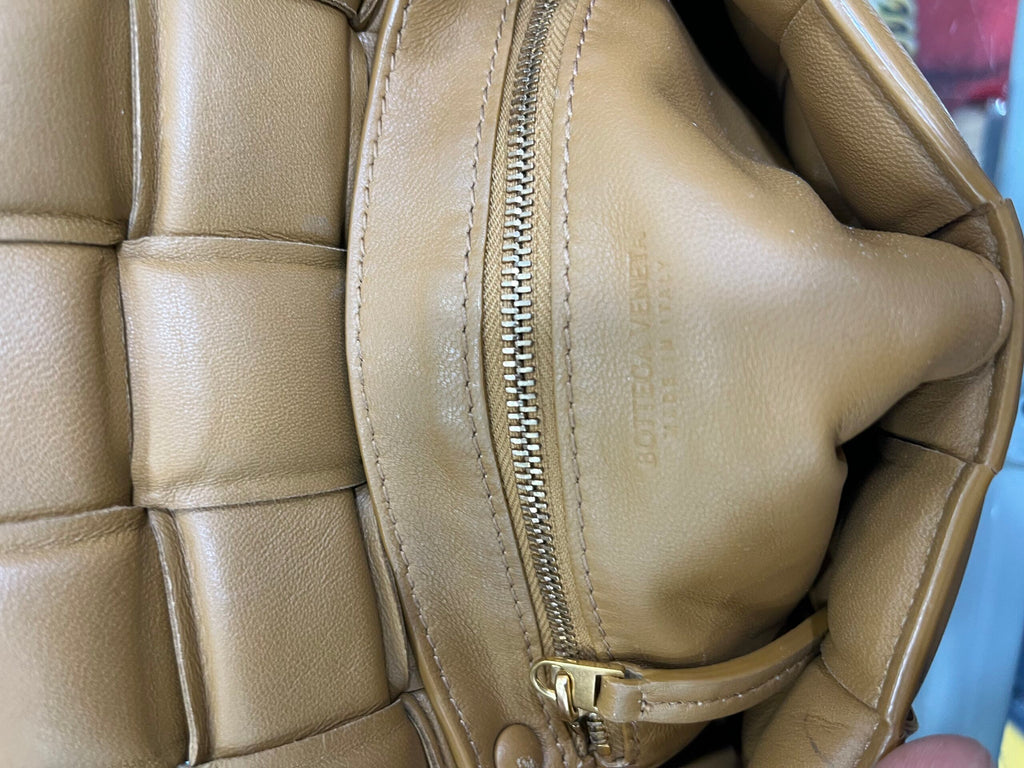Bottega Veneta Mini Padded Cassette Caramello