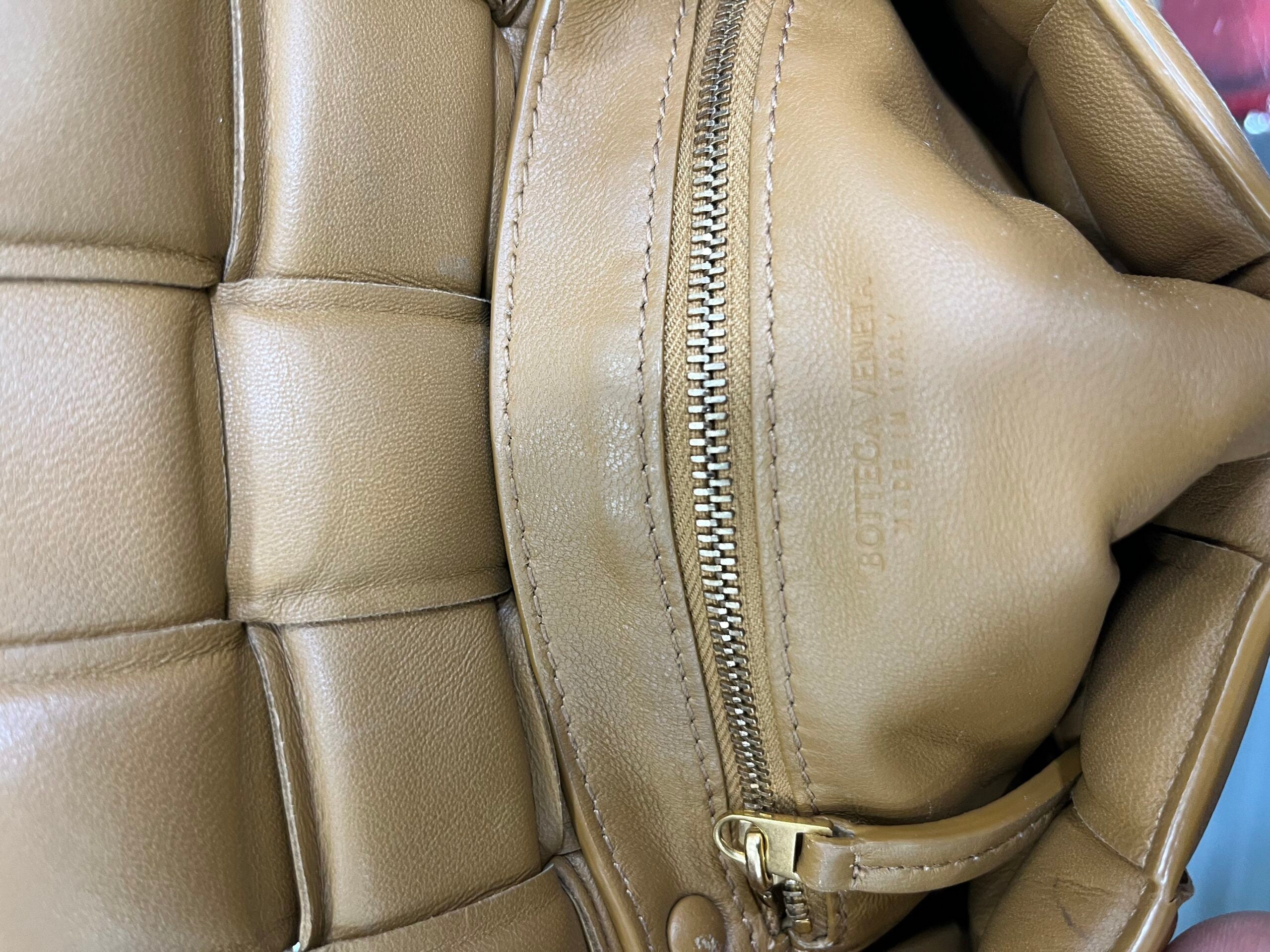 Bottega Veneta Mini Padded Cassette Caramello