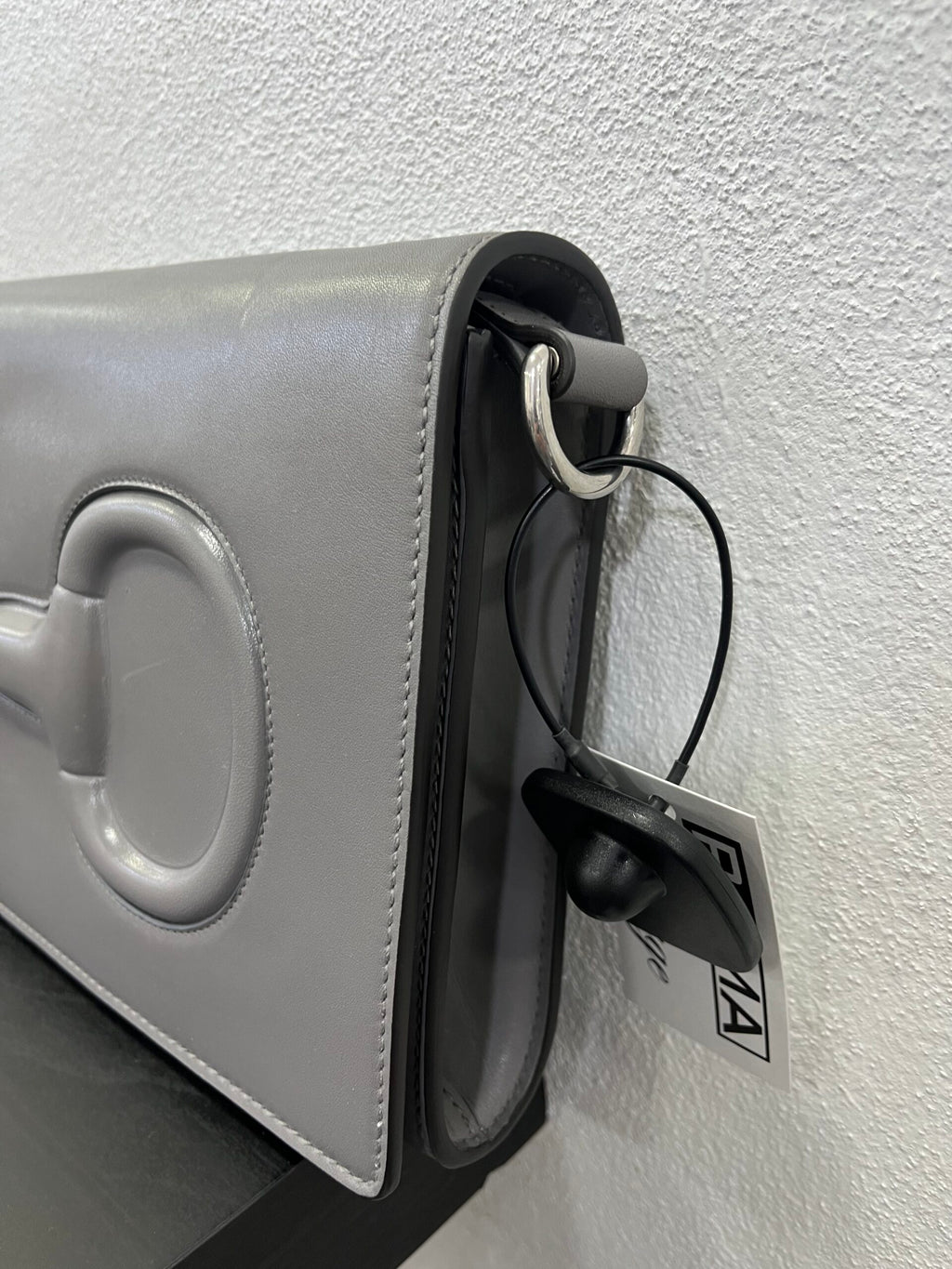 Gucci Clutch Horsebit in pelle grigia