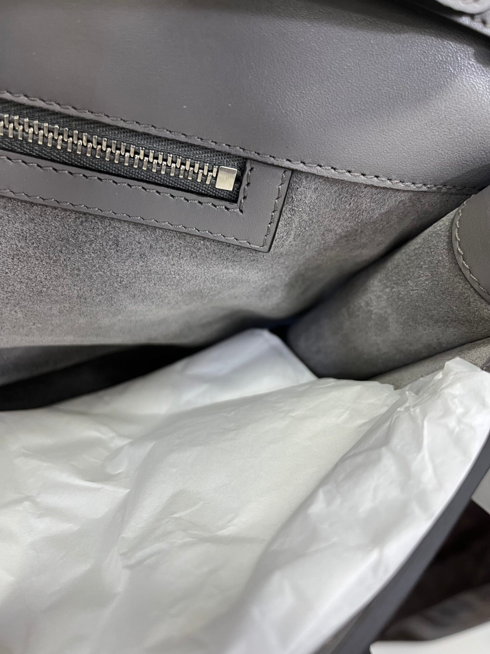 Gucci Clutch Horsebit in pelle grigia