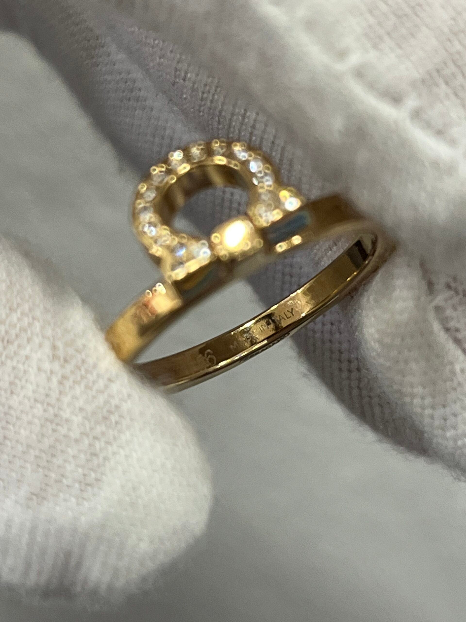 Ferragamo Anello Gancini con strass
