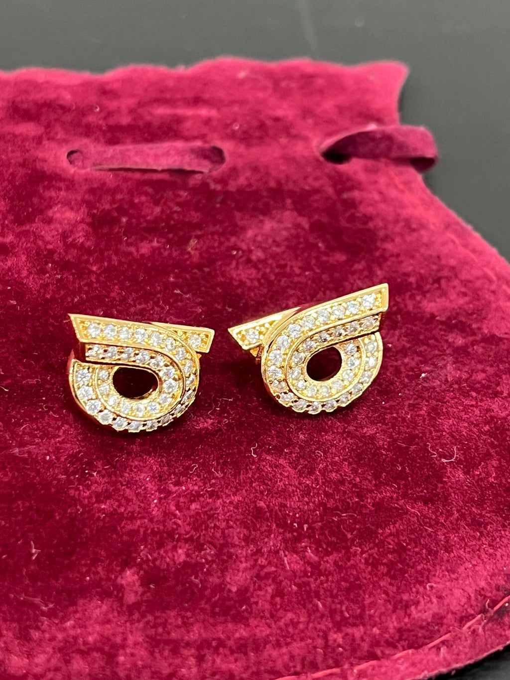 Ferragamo Orecchini Gancini con strass