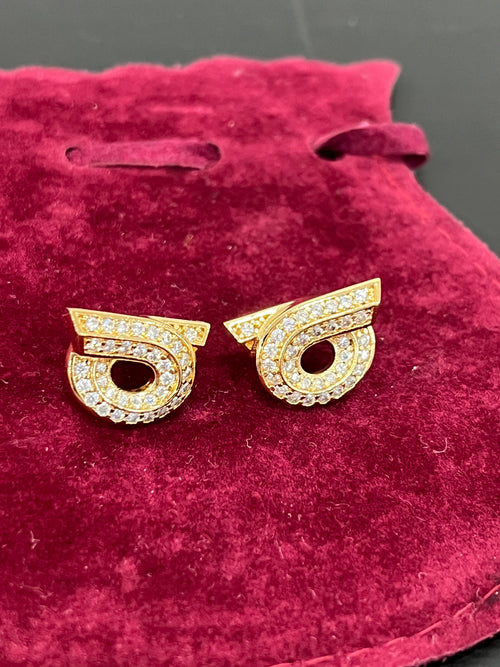 Ferragamo Orecchini Gancini con strass