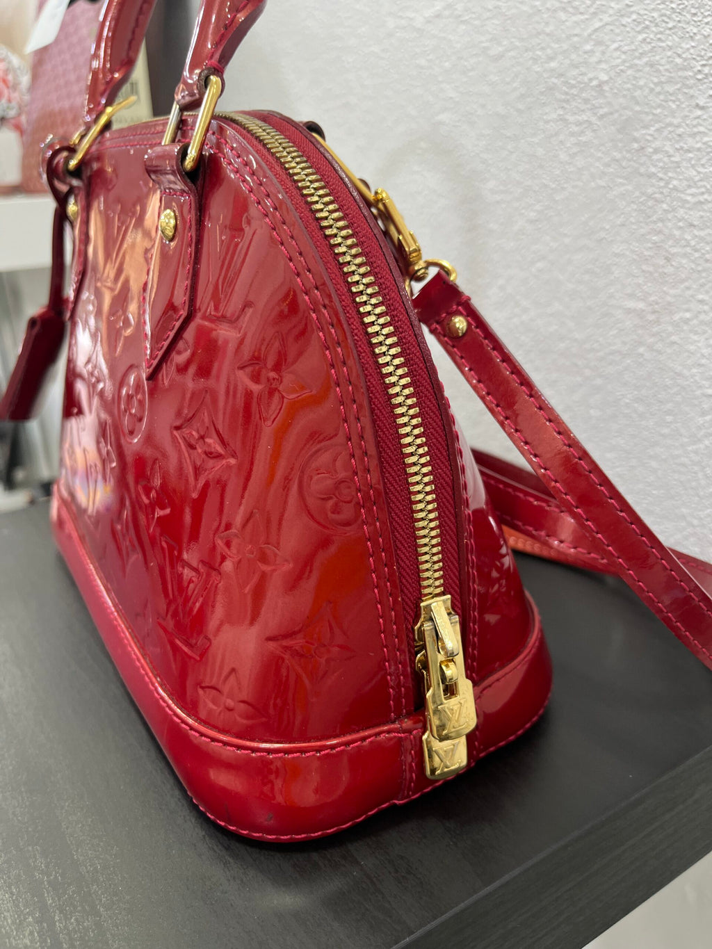 Louis Vuitton Alma BB Vernis Rosso