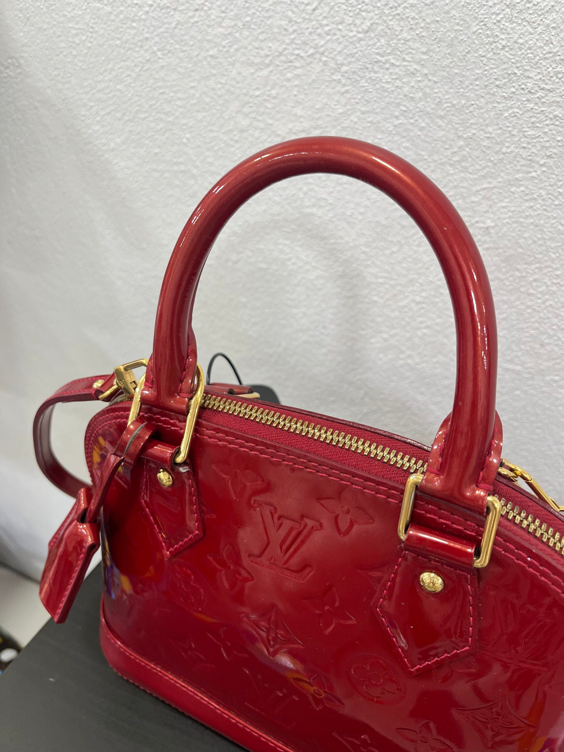Louis Vuitton Alma BB Vernis Rosso