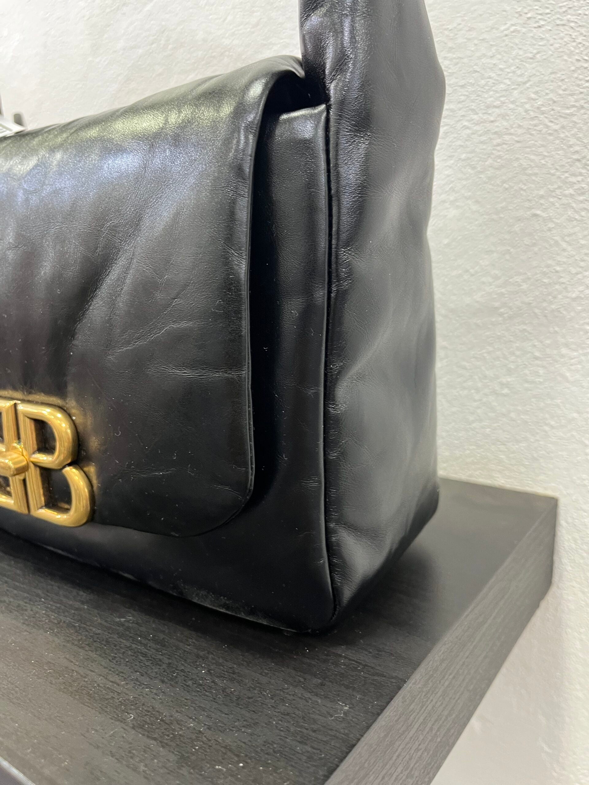 Balenciaga Monaco in nappa nera