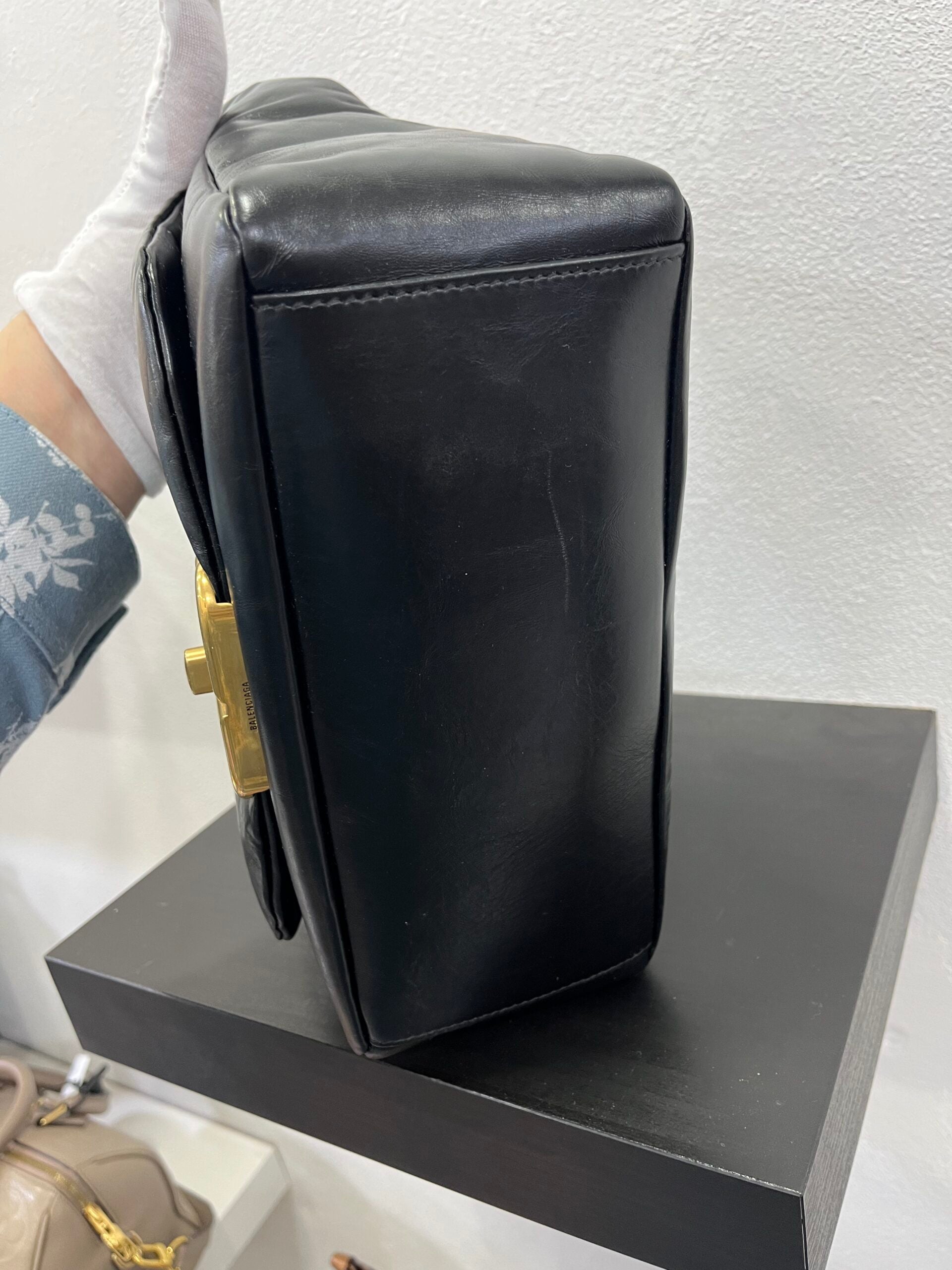 Balenciaga Monaco in nappa nera