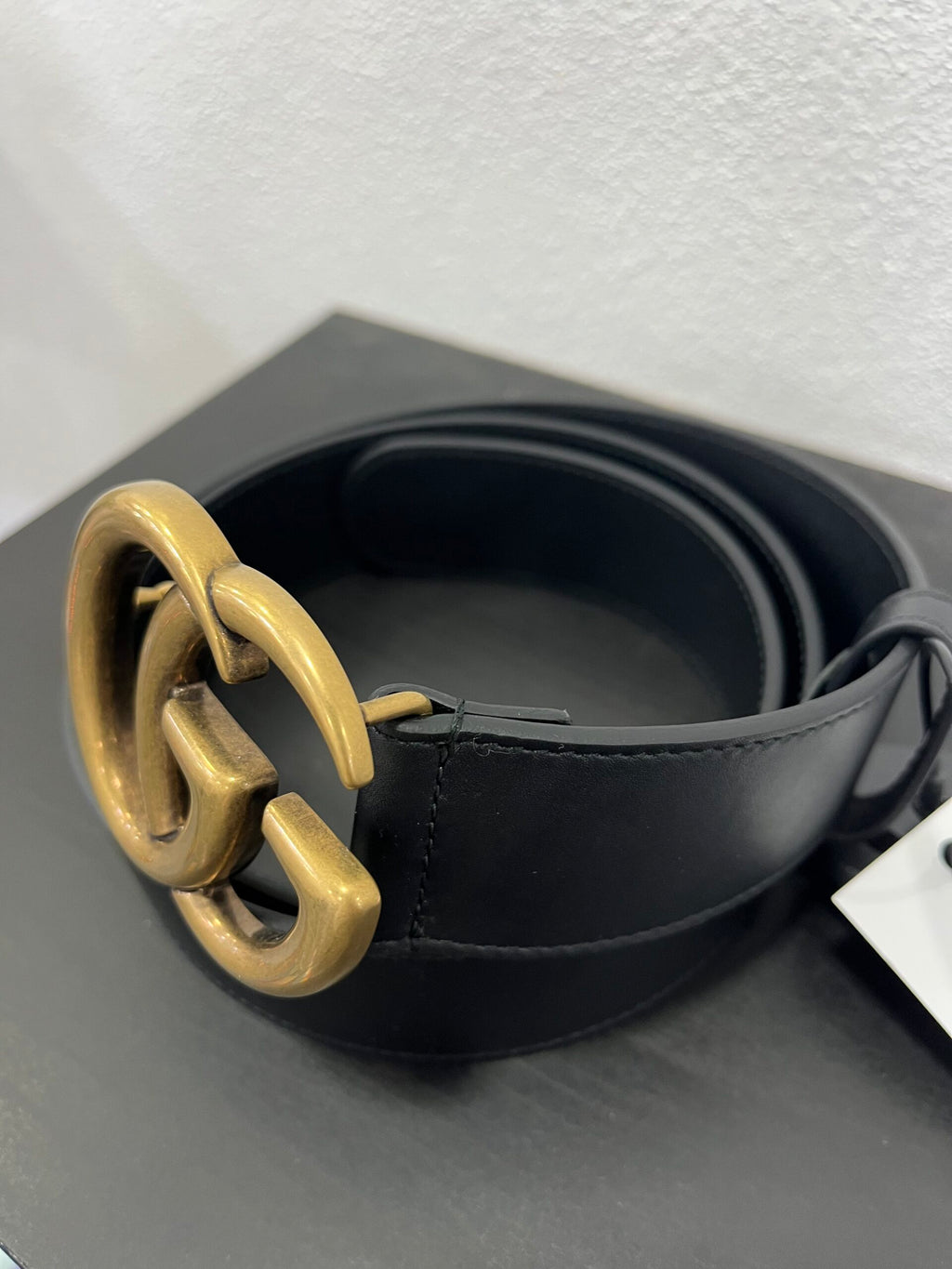 Gucci Cintura Marmont pelle nero