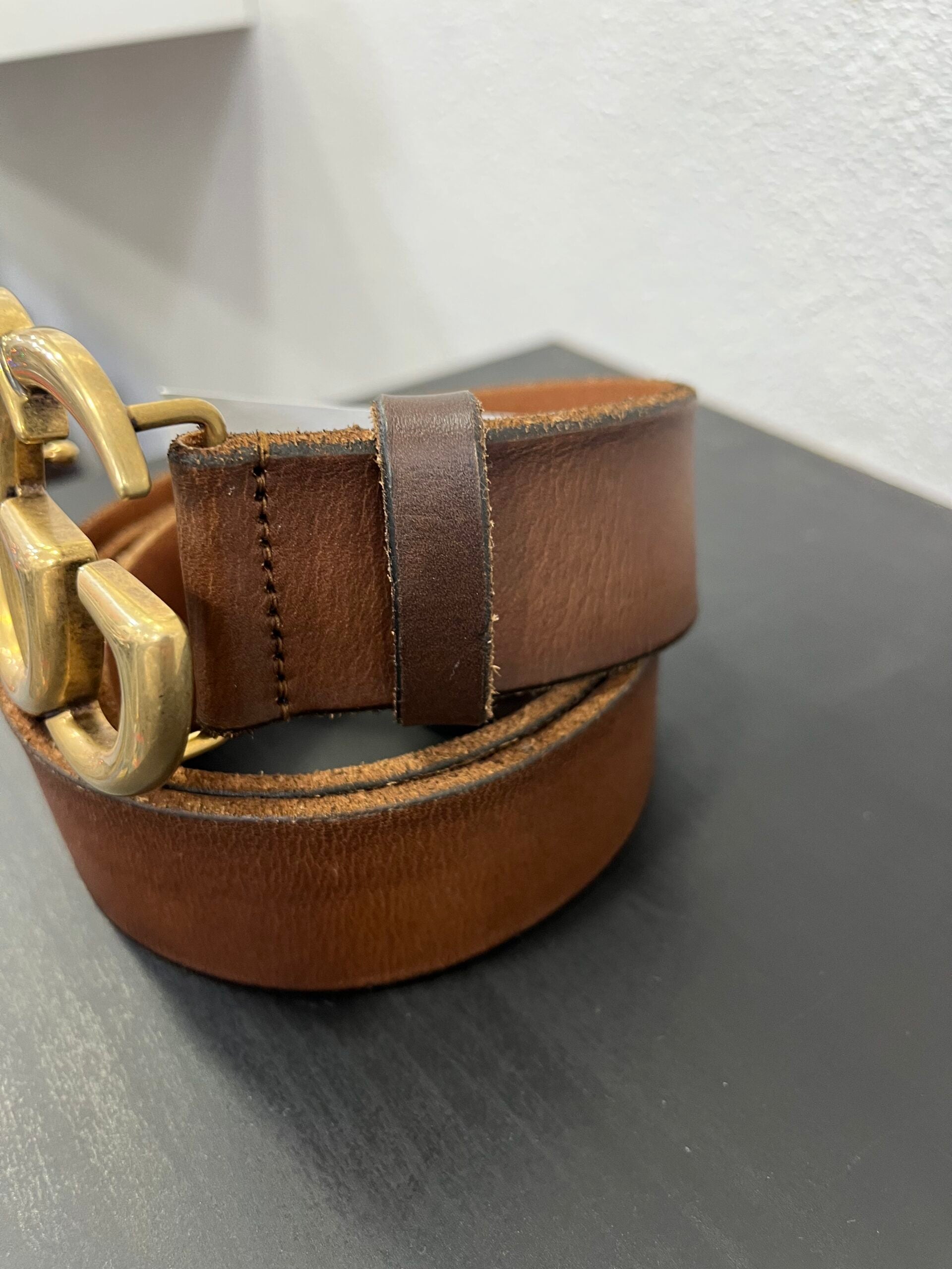 Gucci Cintura Marmont in Cuoio Marrone