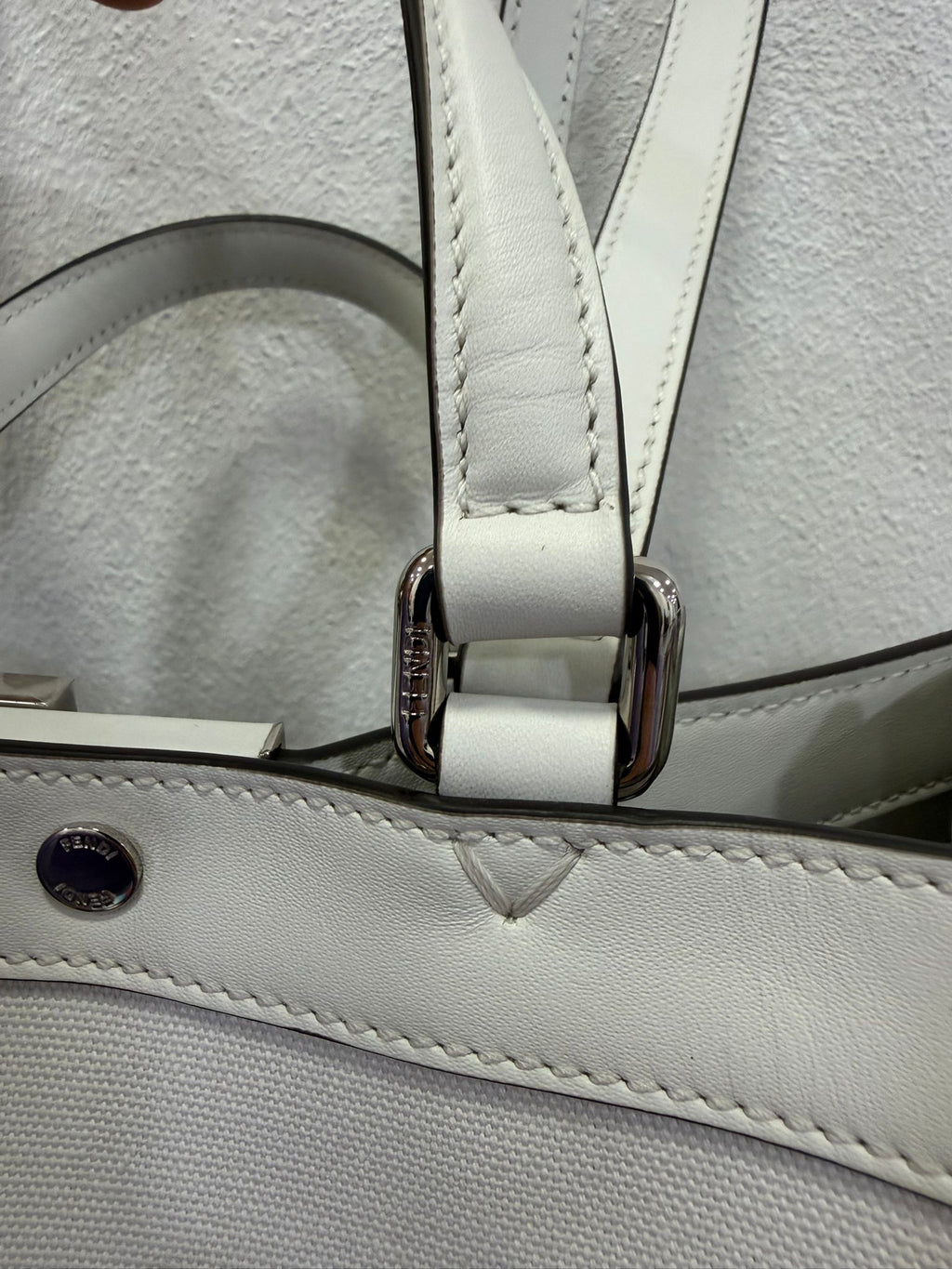 Fendi X-Tote canvas con ricamo FF