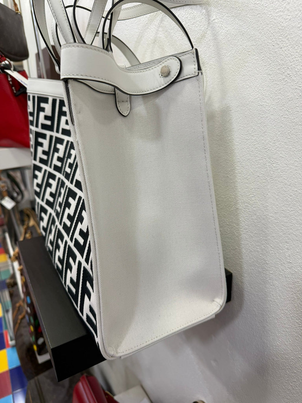Fendi X-Tote canvas con ricamo FF