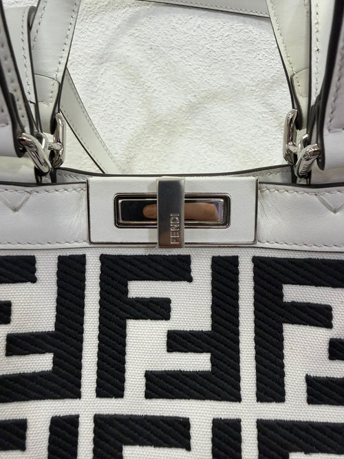 Fendi X-Tote canvas con ricamo FF