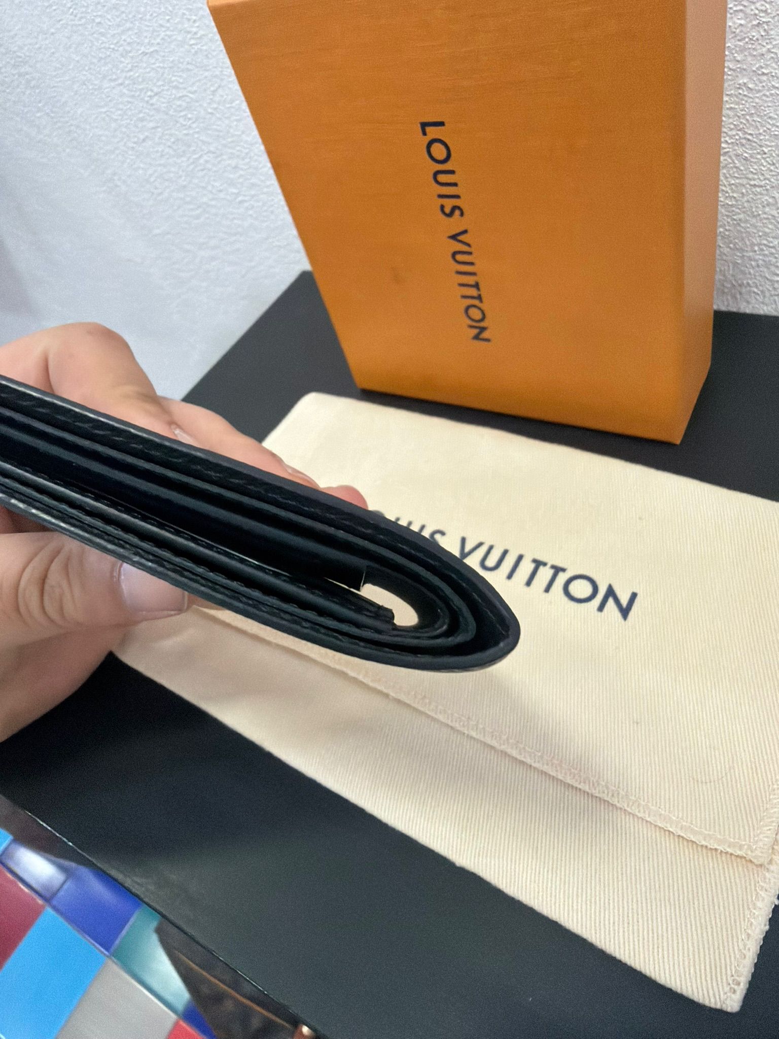 Louis Vuitton Portafogli Multiple in pelle Taiga