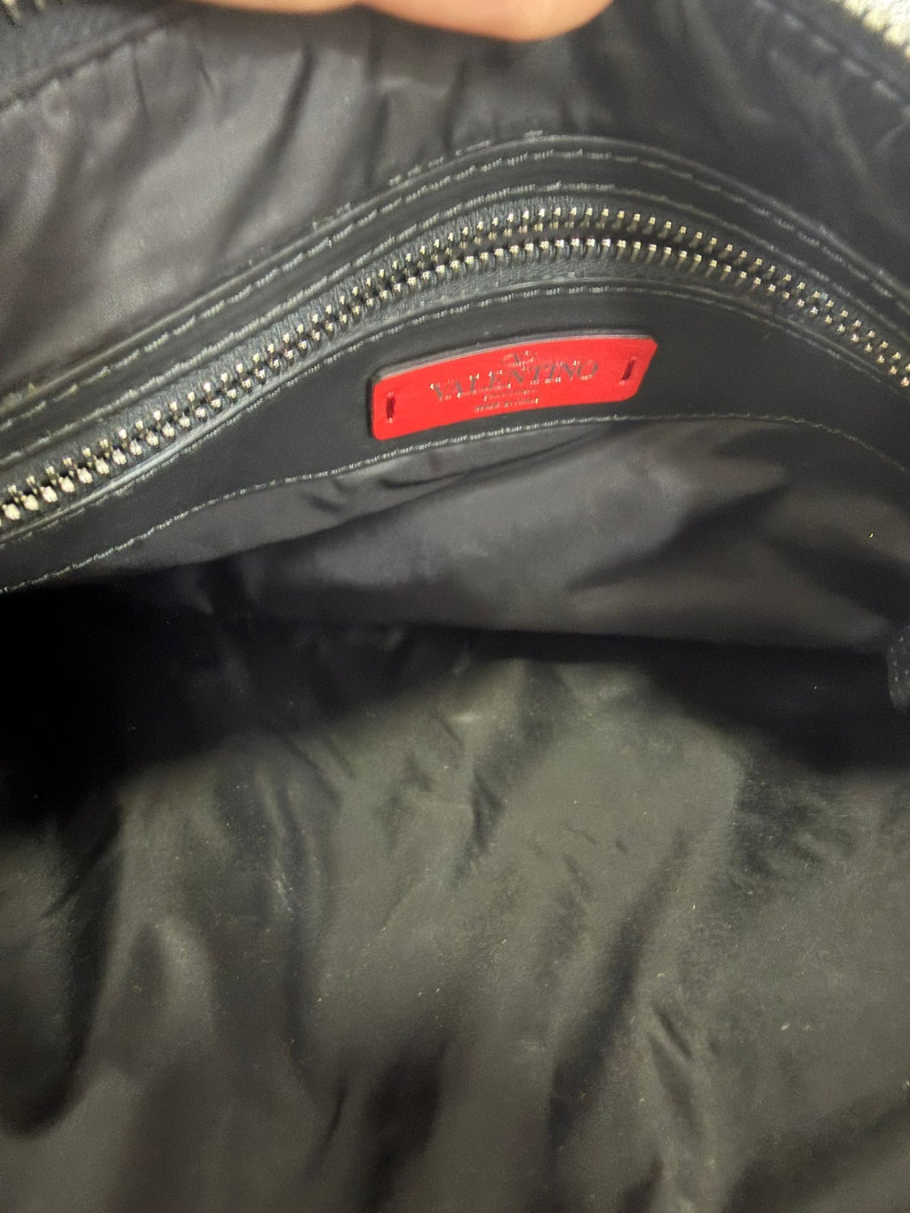Valentino Garavani Pochette in pelle lucida con Logo