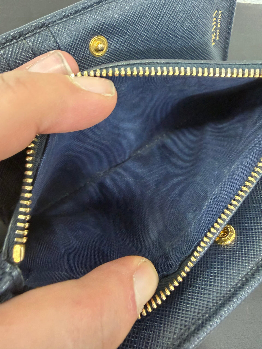 Prada Portafogli in Saffiano blu