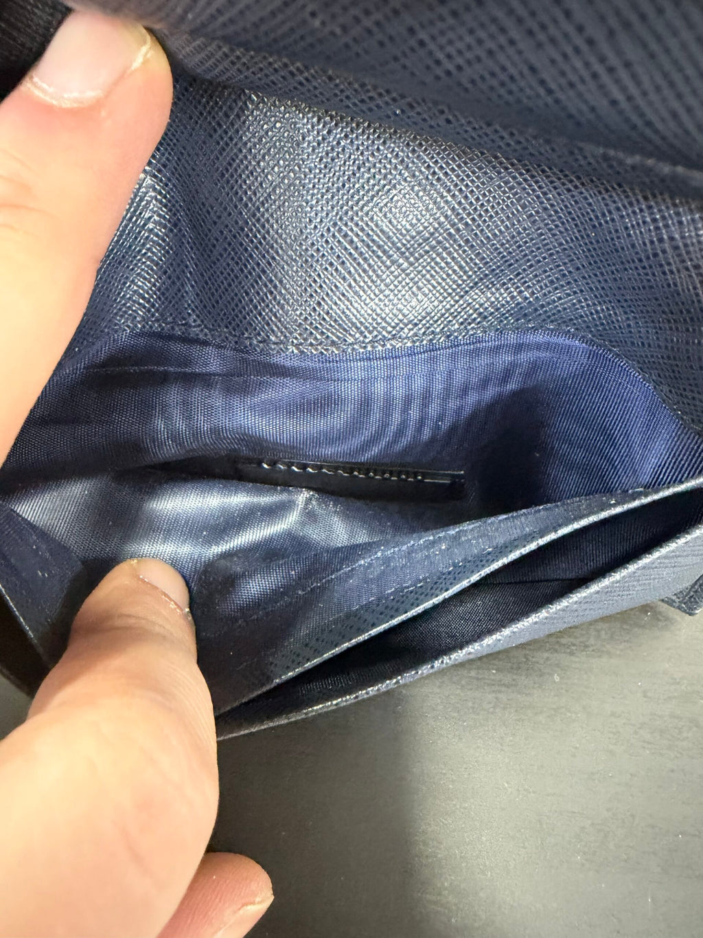 Prada Portafogli in Saffiano blu