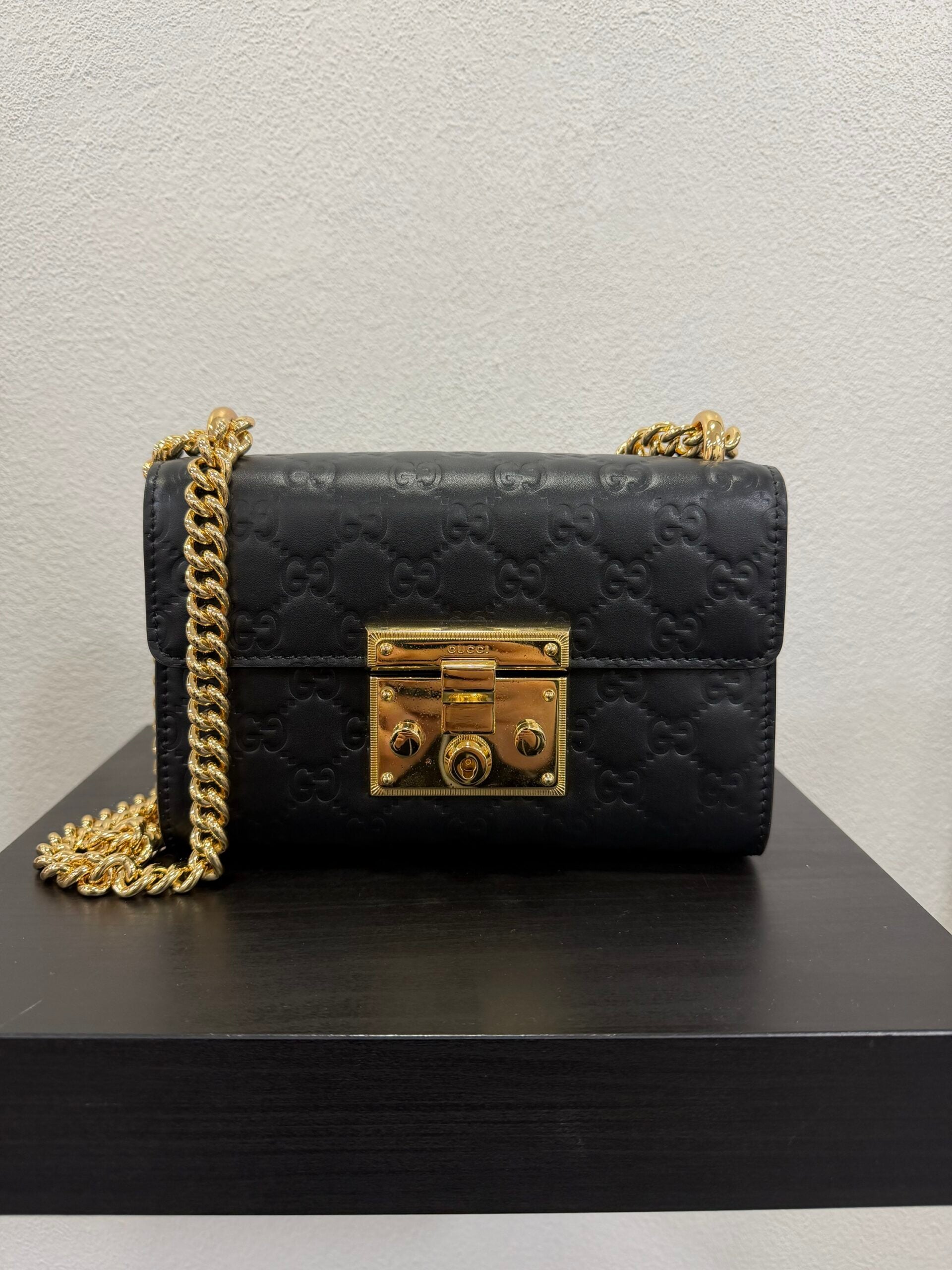 Gucci padlock in pelle GG piccola