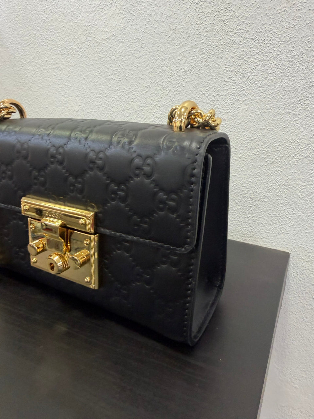Gucci padlock in pelle GG piccola
