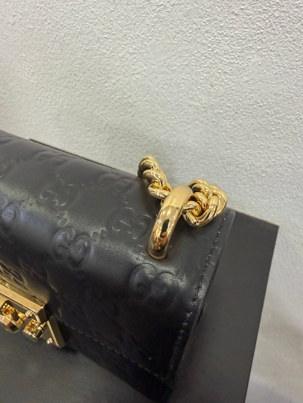 Gucci padlock in pelle GG piccola