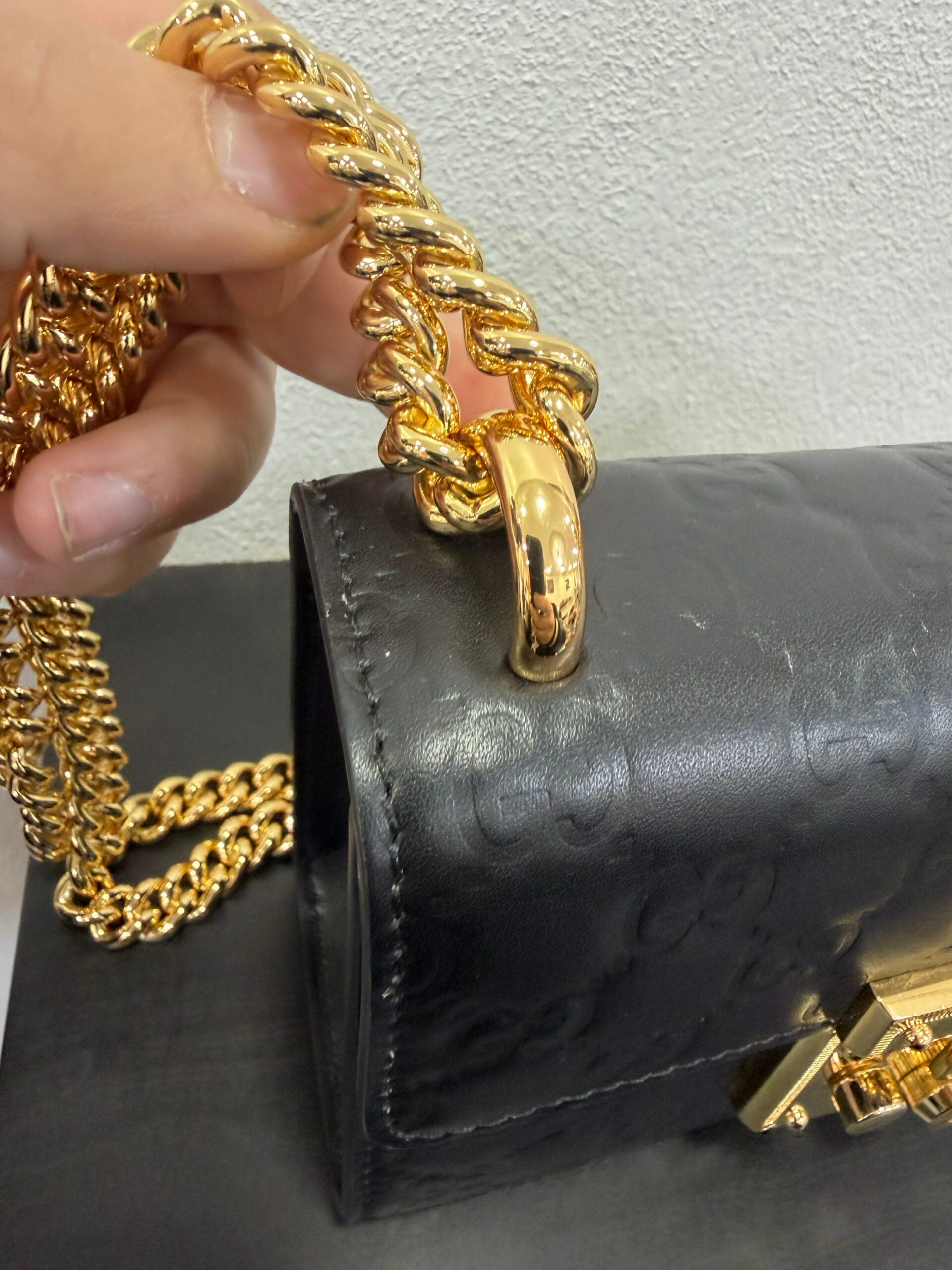Gucci padlock in pelle GG piccola