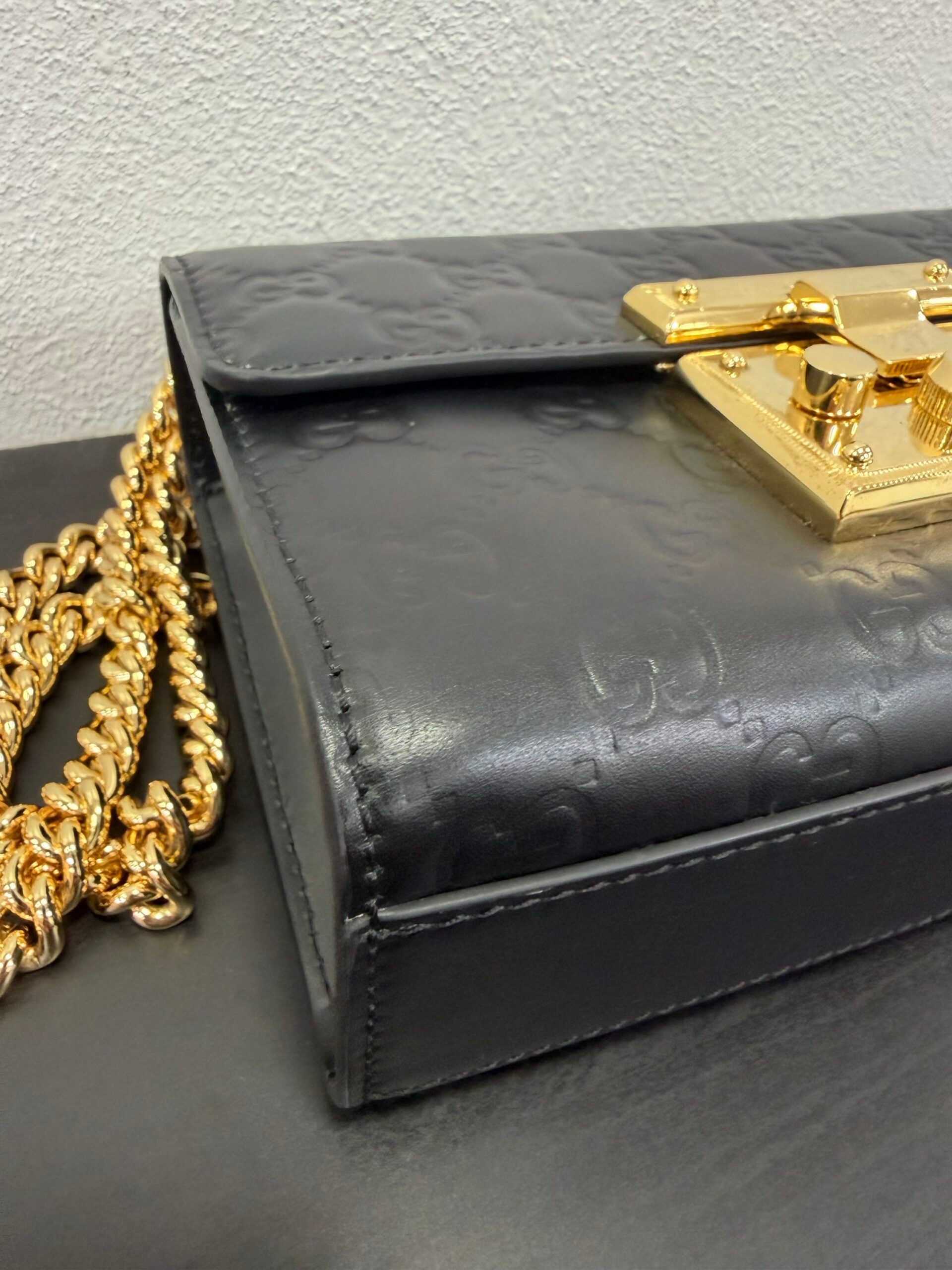 Gucci padlock in pelle GG piccola