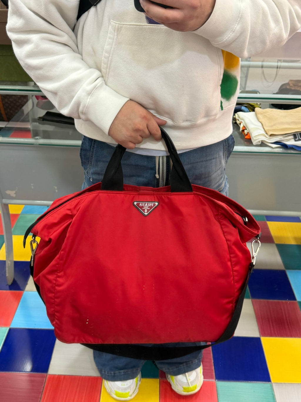 Prada Nylon Borsone con tracolla