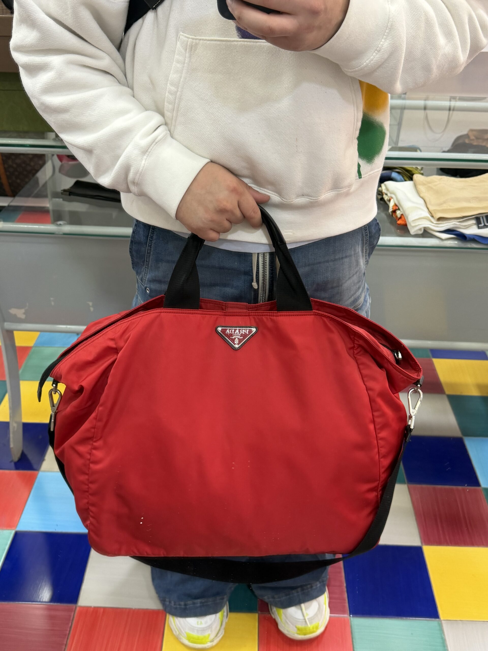 Prada Nylon Borsone con tracolla