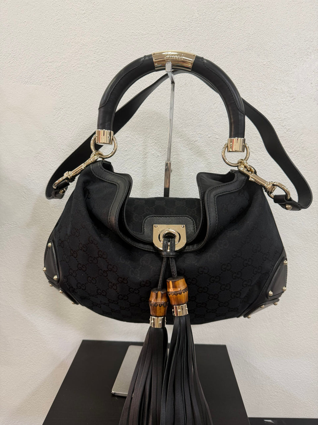 Gucci Indy Bag in tela GG Supreme nera