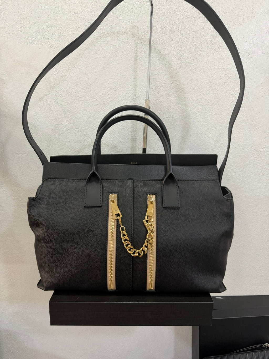 Chloe shopping in pelle con tracolla