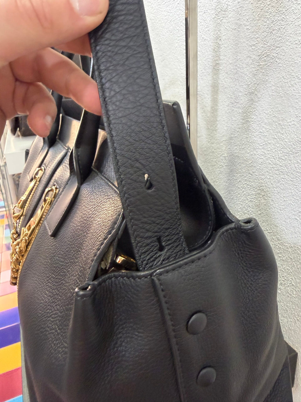 Chloe shopping in pelle con tracolla