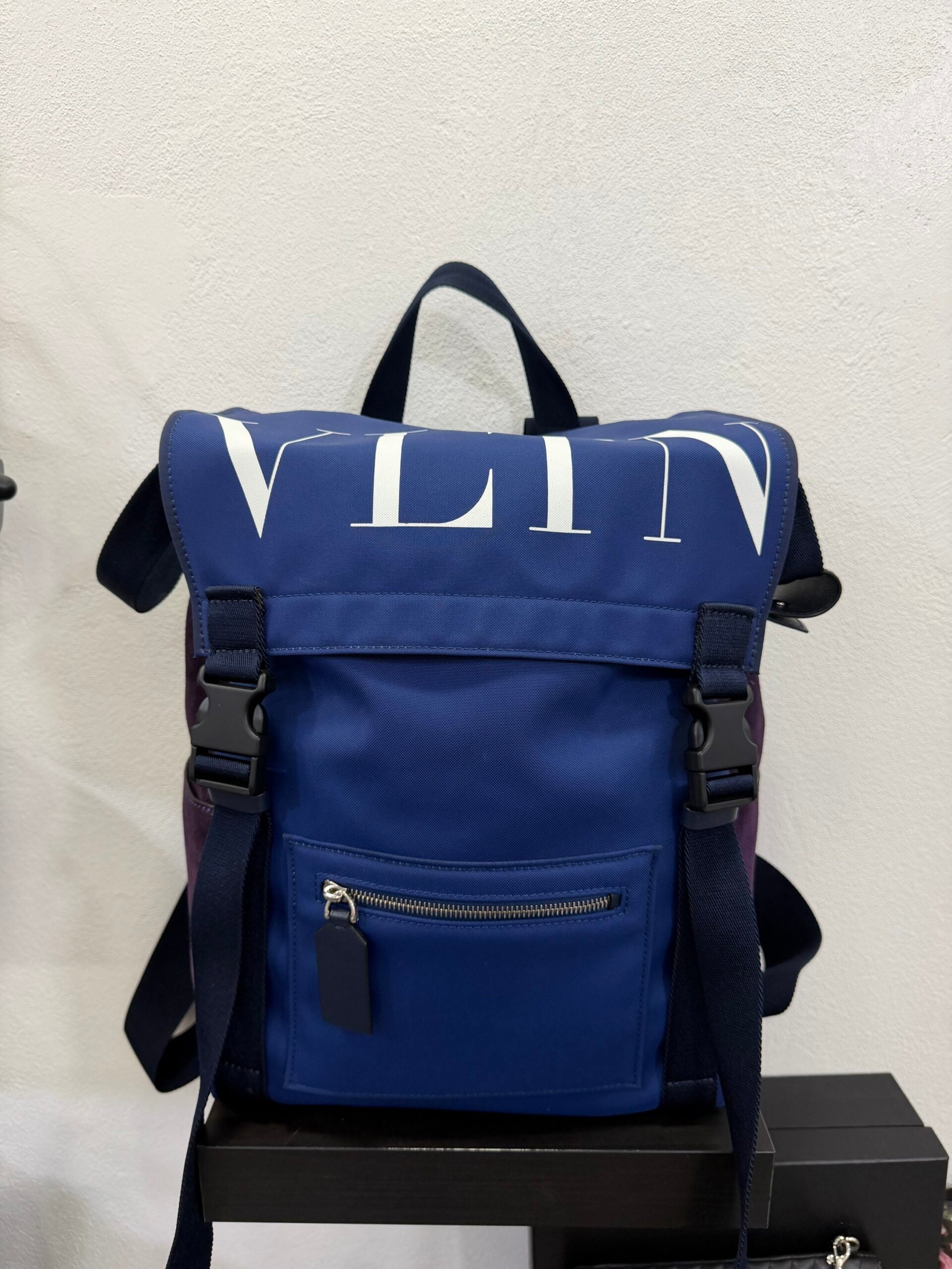 Valentino Garavani zaino Logo in nylon e camoscio