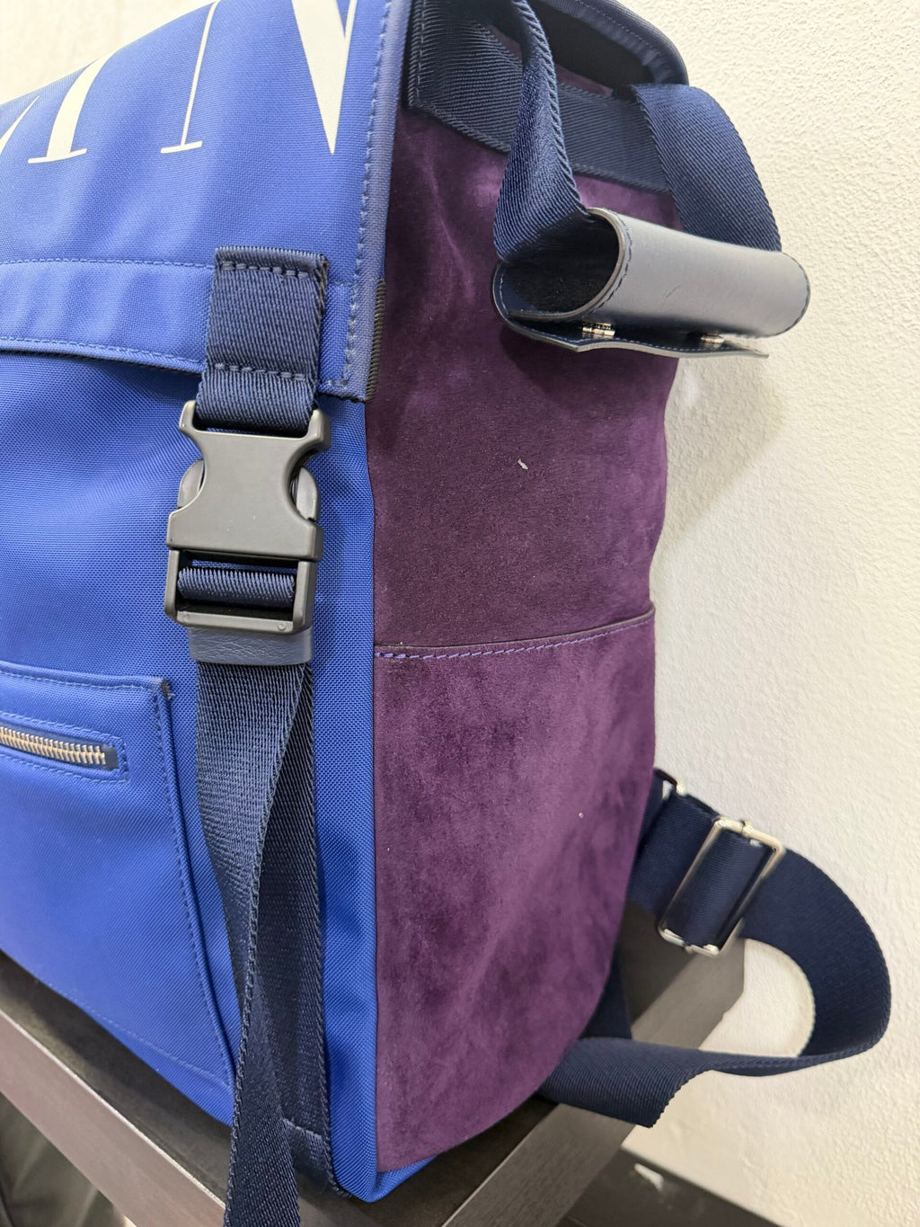 Valentino Garavani zaino Logo in nylon e camoscio