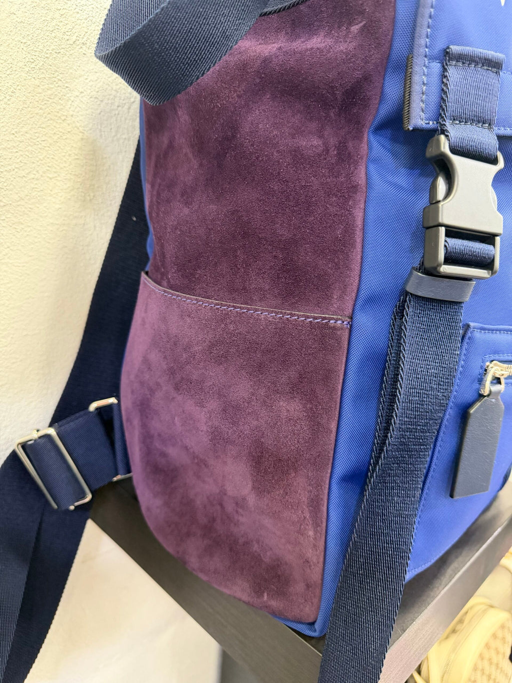 Valentino Garavani zaino Logo in nylon e camoscio