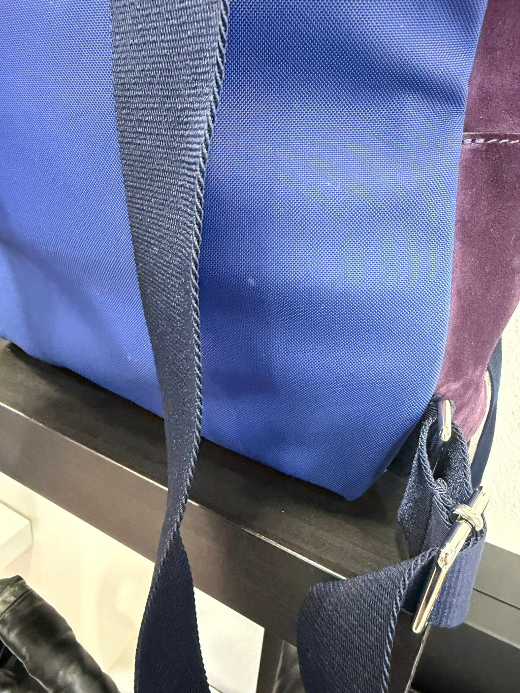 Valentino Garavani zaino Logo in nylon e camoscio