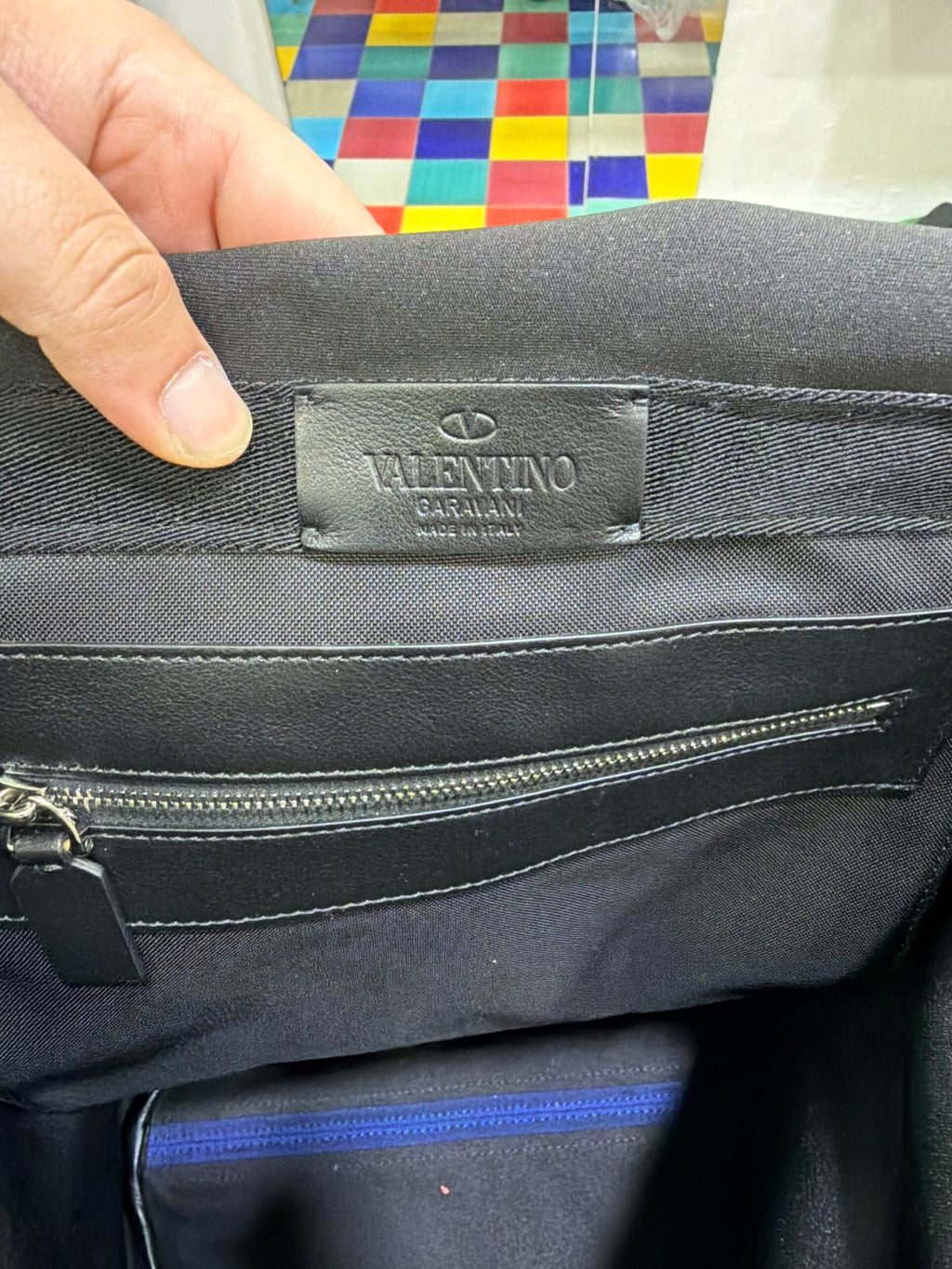 Valentino Garavani zaino Logo in nylon e camoscio