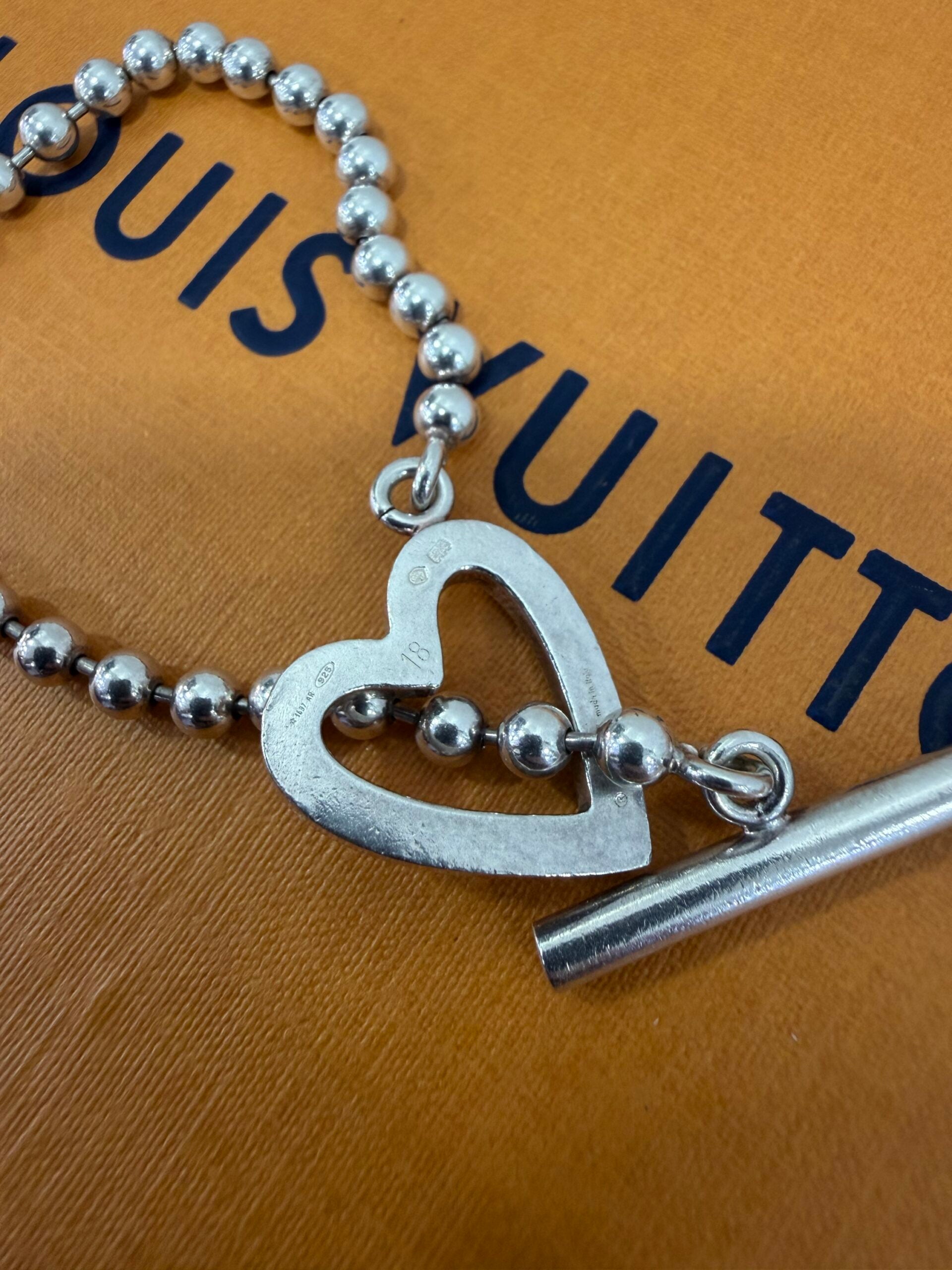 Gucci Bracciale Heart in argento